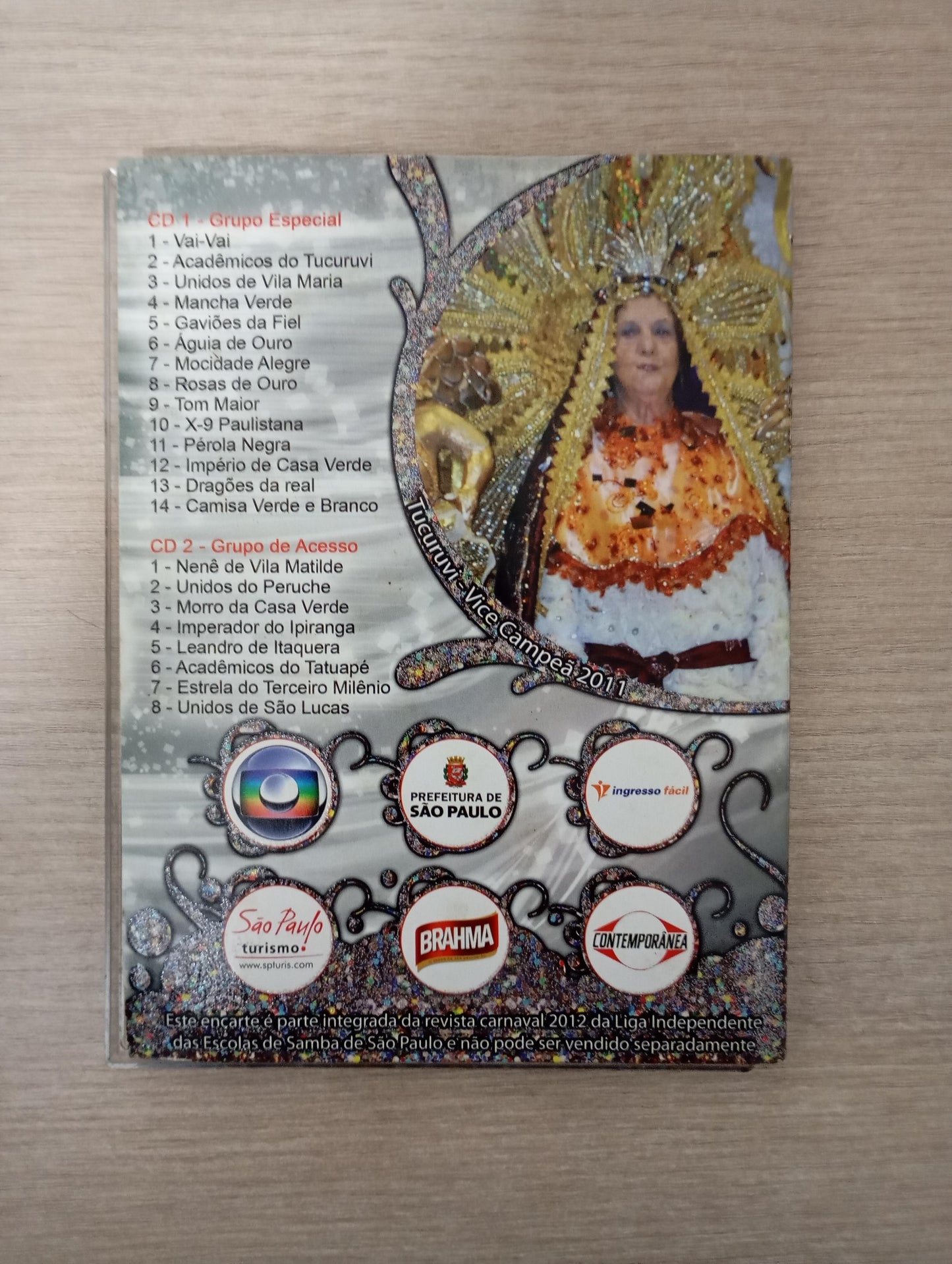 DVD Sambas Enredo Carnaval 2012 - SP Duplo