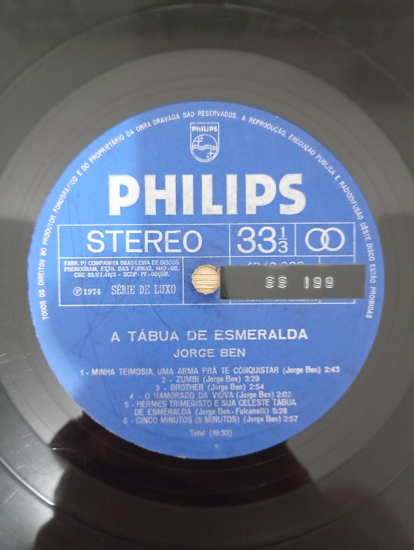 Disco Vinil A Tábua De Esmeralda Jorge Ben A