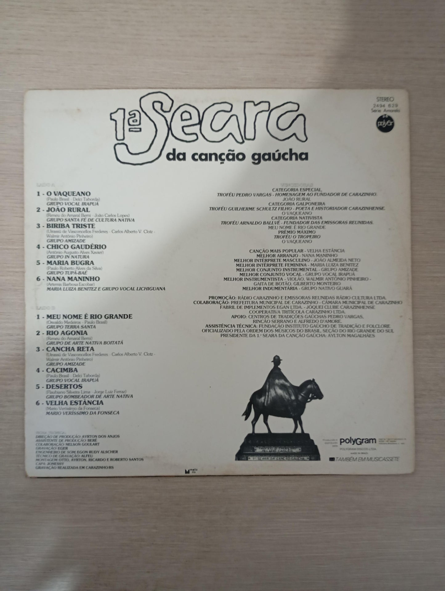 Lp Vinil 1ª Seara Da Canção Gaúcha