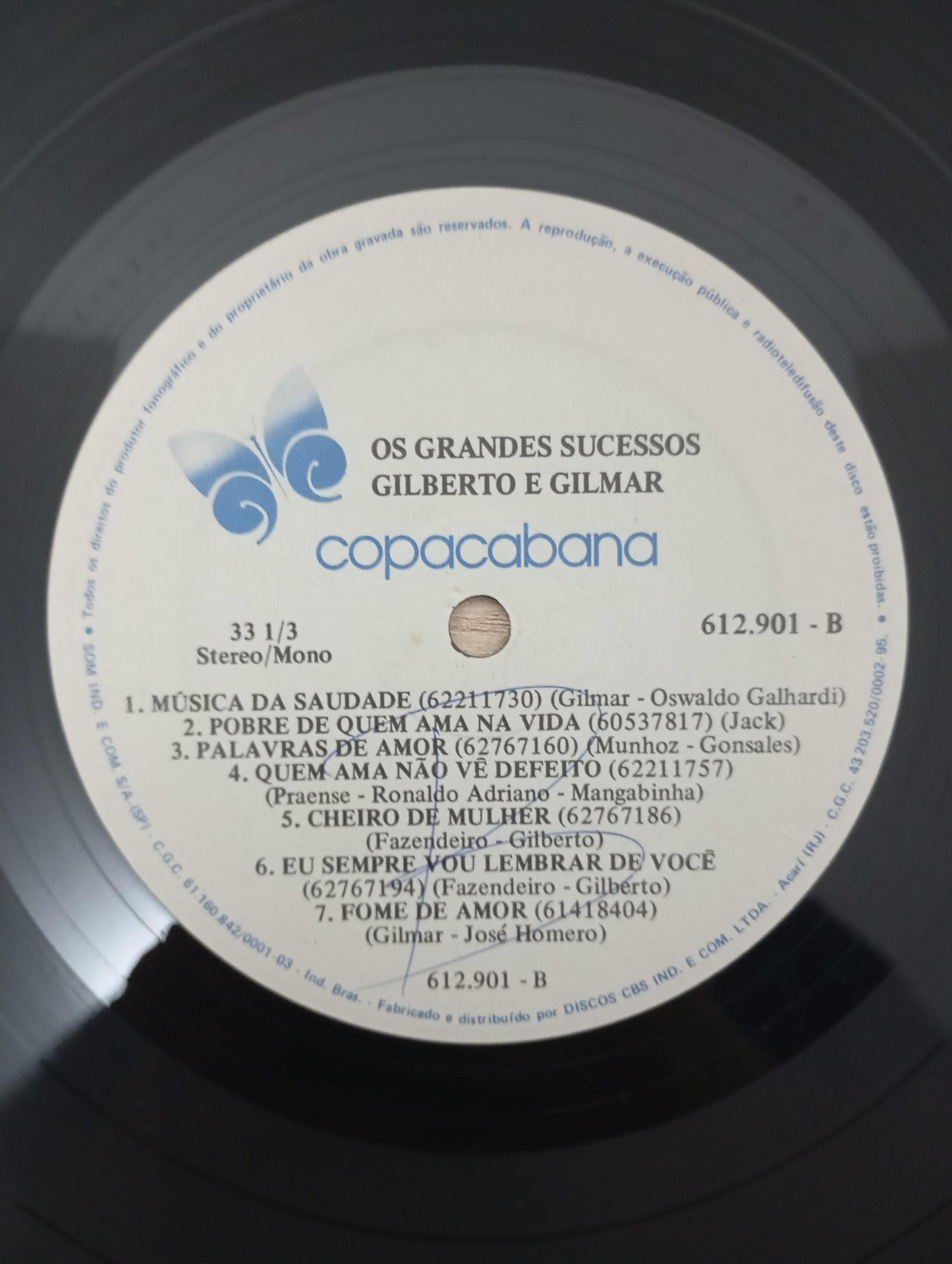 Lp Vinil Gilberto & Gilmar Os Grandes Sucessos