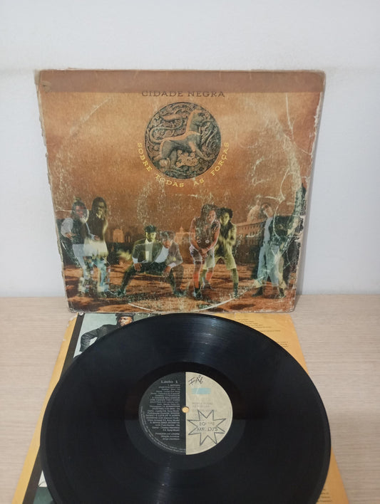Lp Vinil Cidade Negra Sobre Todas As Forças Com Encarte