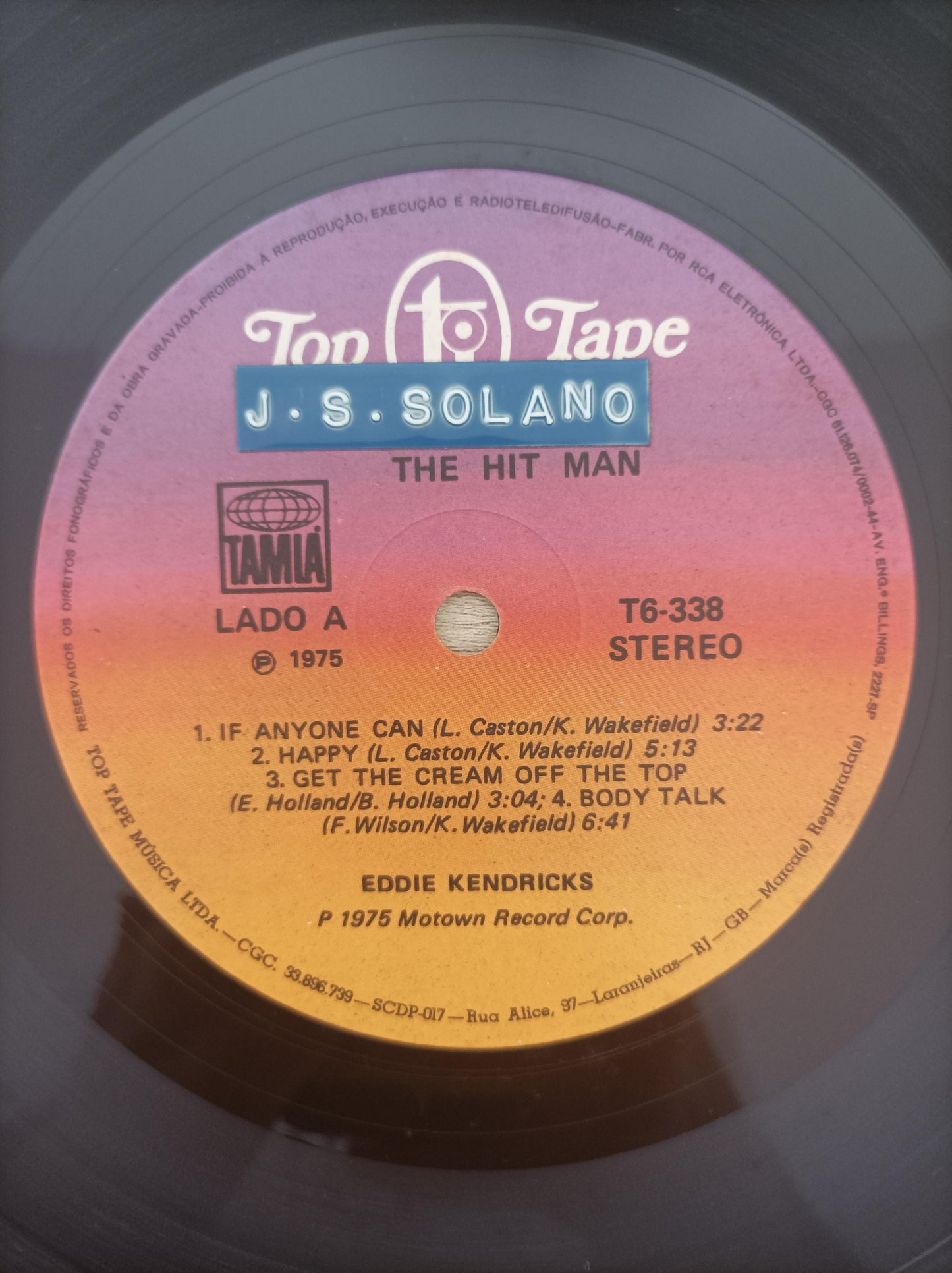 Lp Vinil Eddie Kendricks The Hit Man