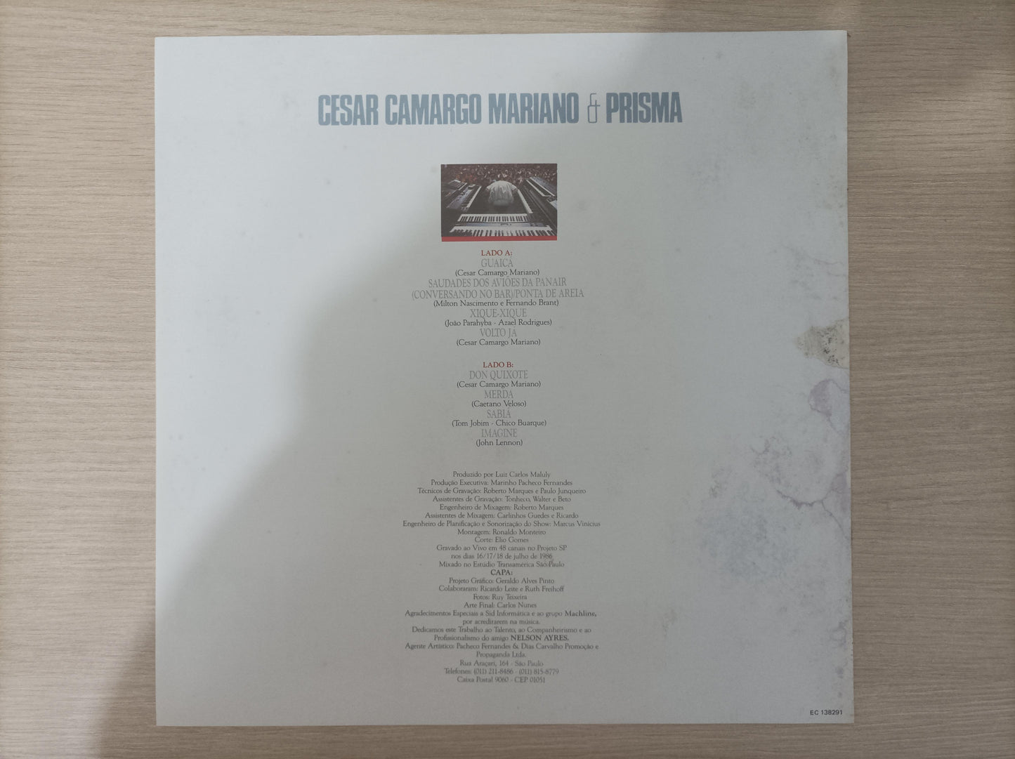 Disco Vinil Ponte Das Estrelas César Camargo Com Encarte A