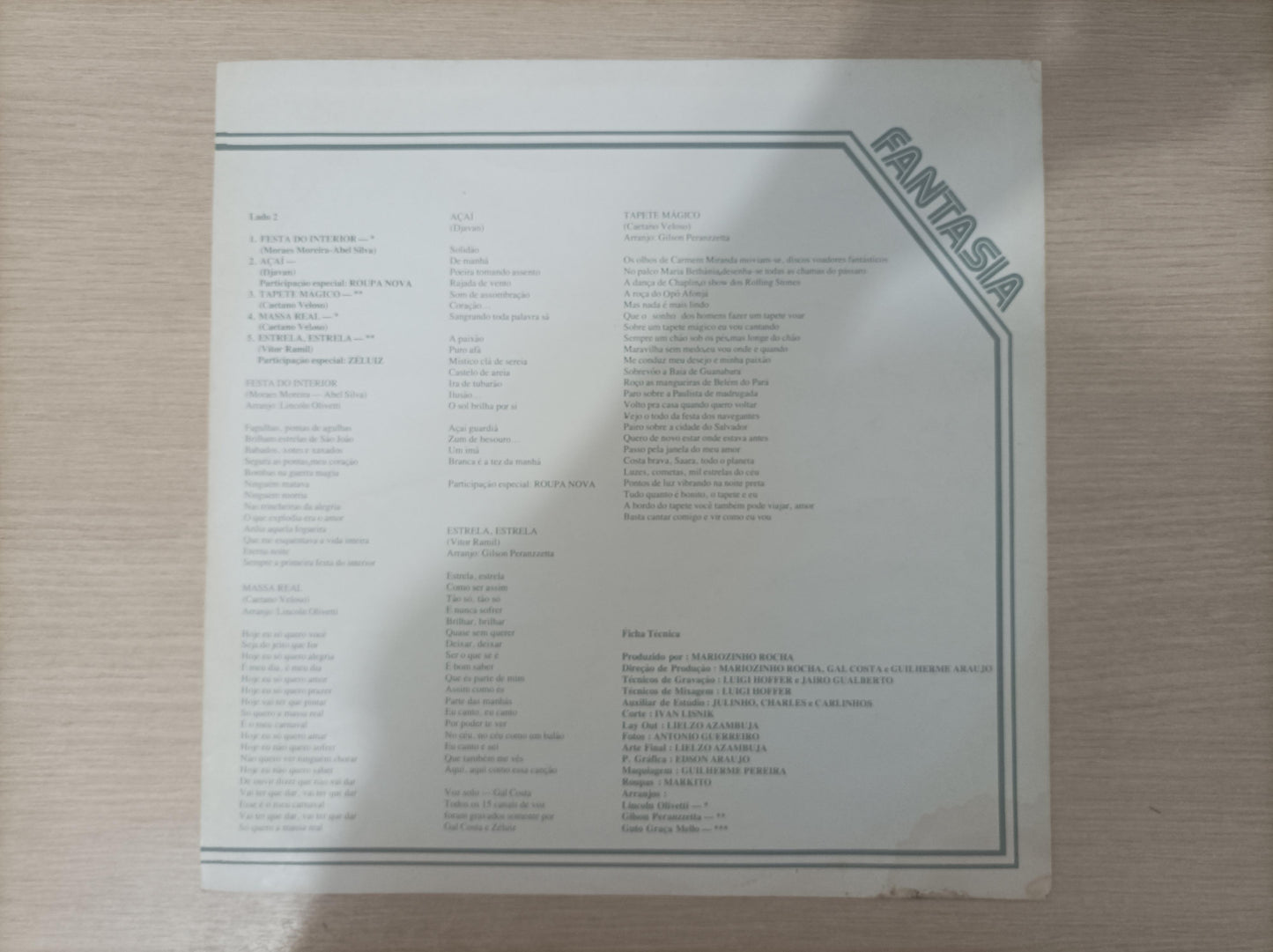 Lp Vinil Gal Costa Fantasia Com Encarte