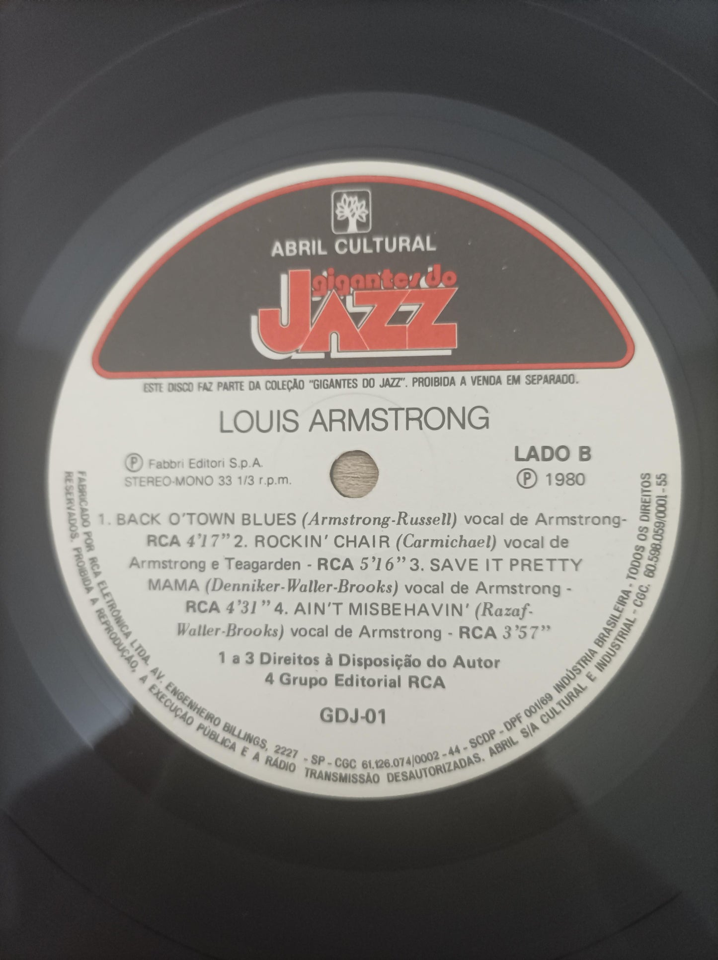 Lp Vinil Louis Armstrong Gigantes do Jazz Capa Dupla