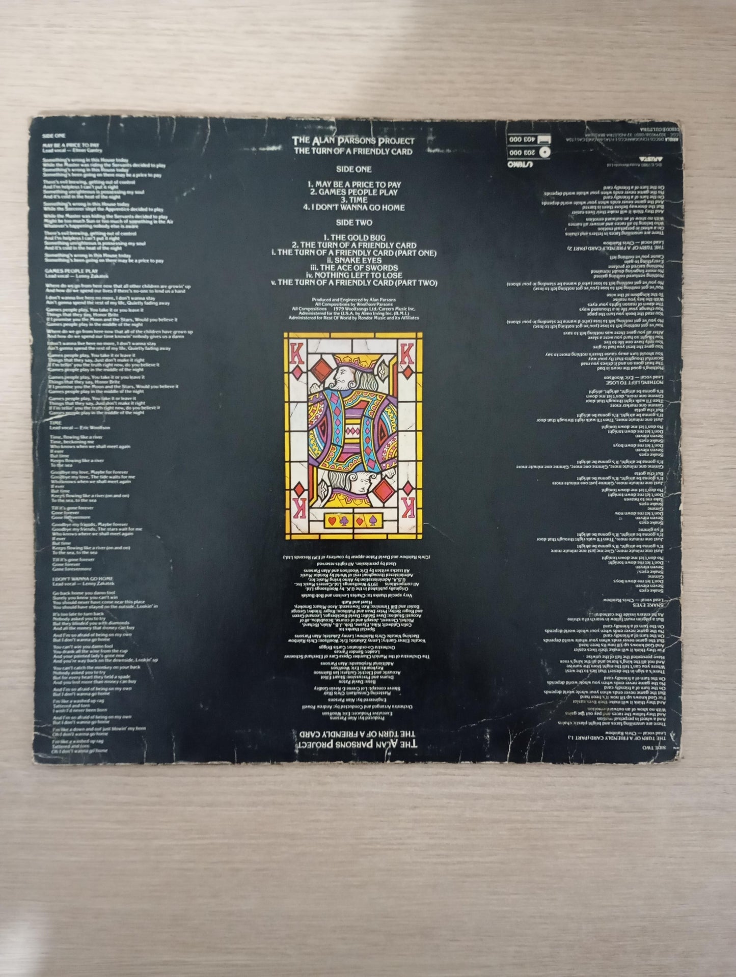Lp Vinil Alan Parsons Project The Turn Of A Friendly Card