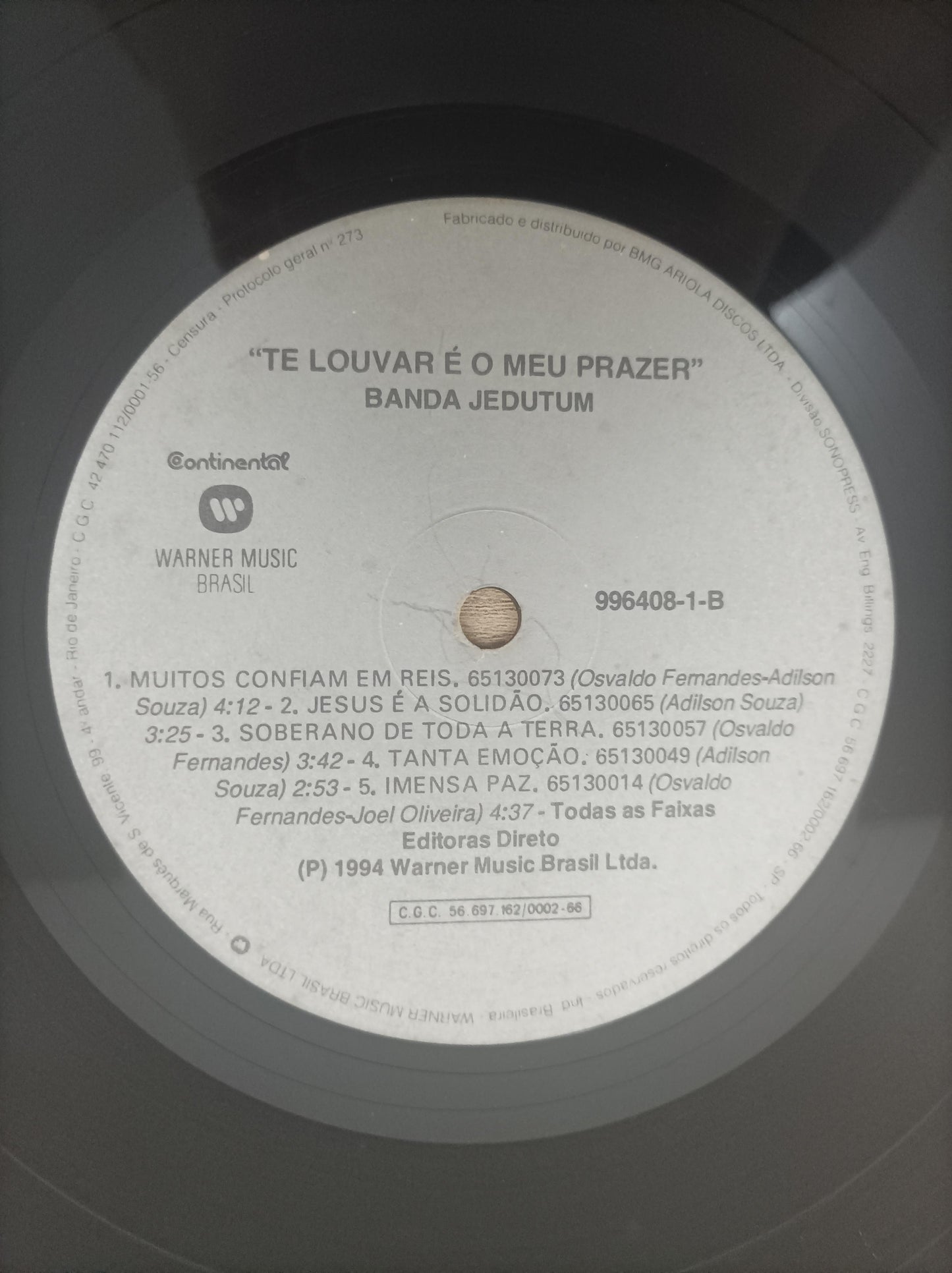 Lp Vinil Banda Jedutum Te Louvar É O Meu Prazer