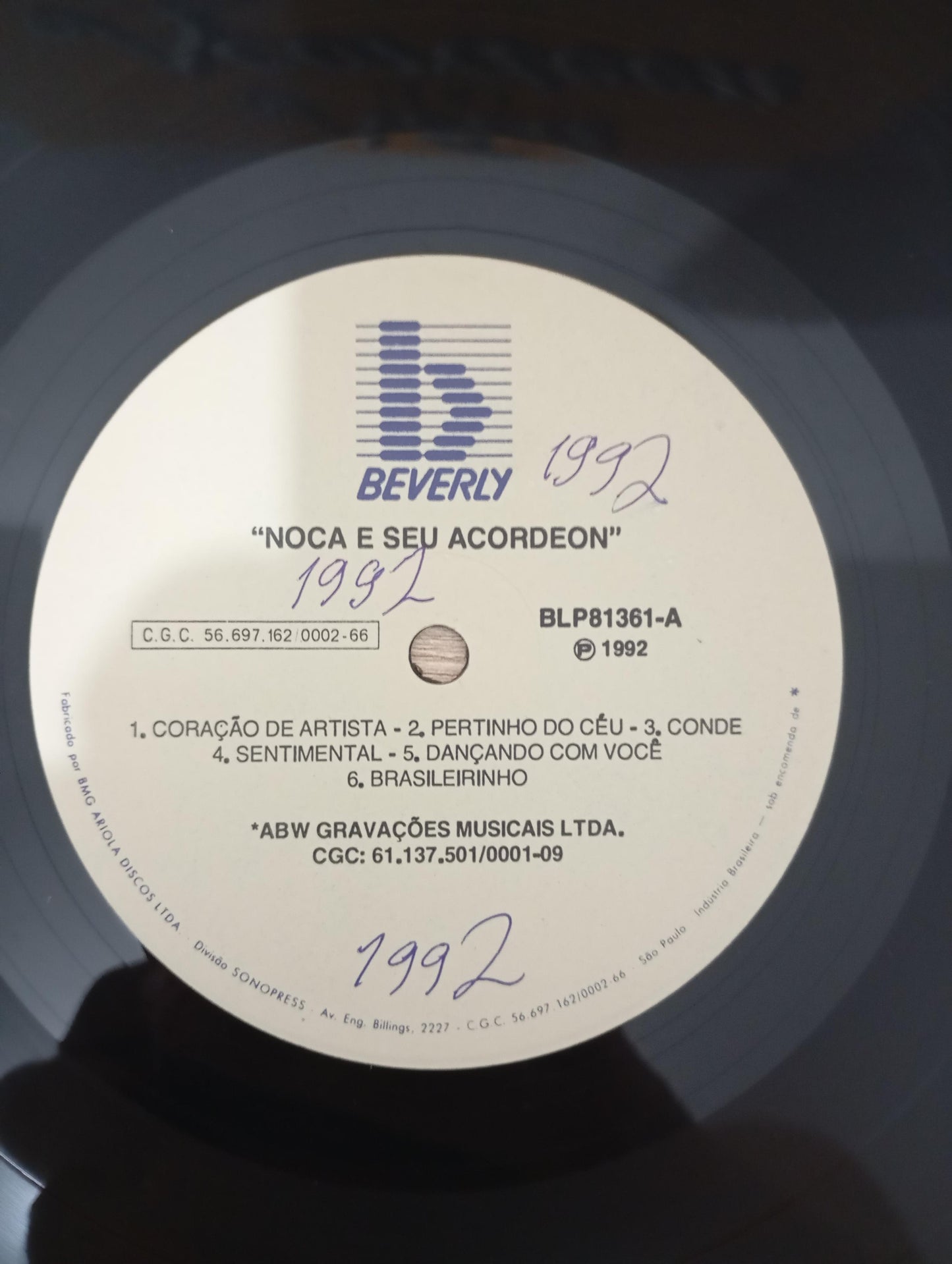 Lp Vinil Nóca do Acordeon 1992