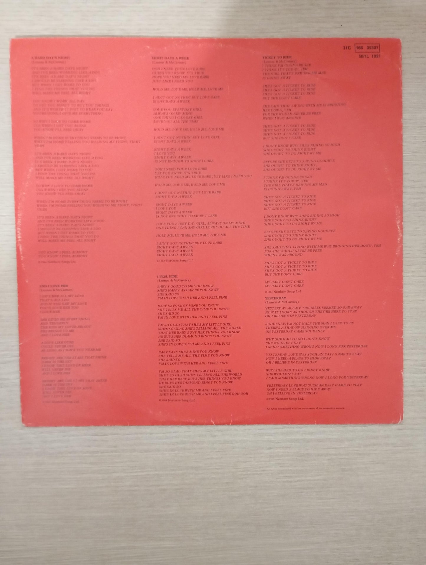 Lp Vinil The Beatles 1962-1966 Duplo Com Encartes