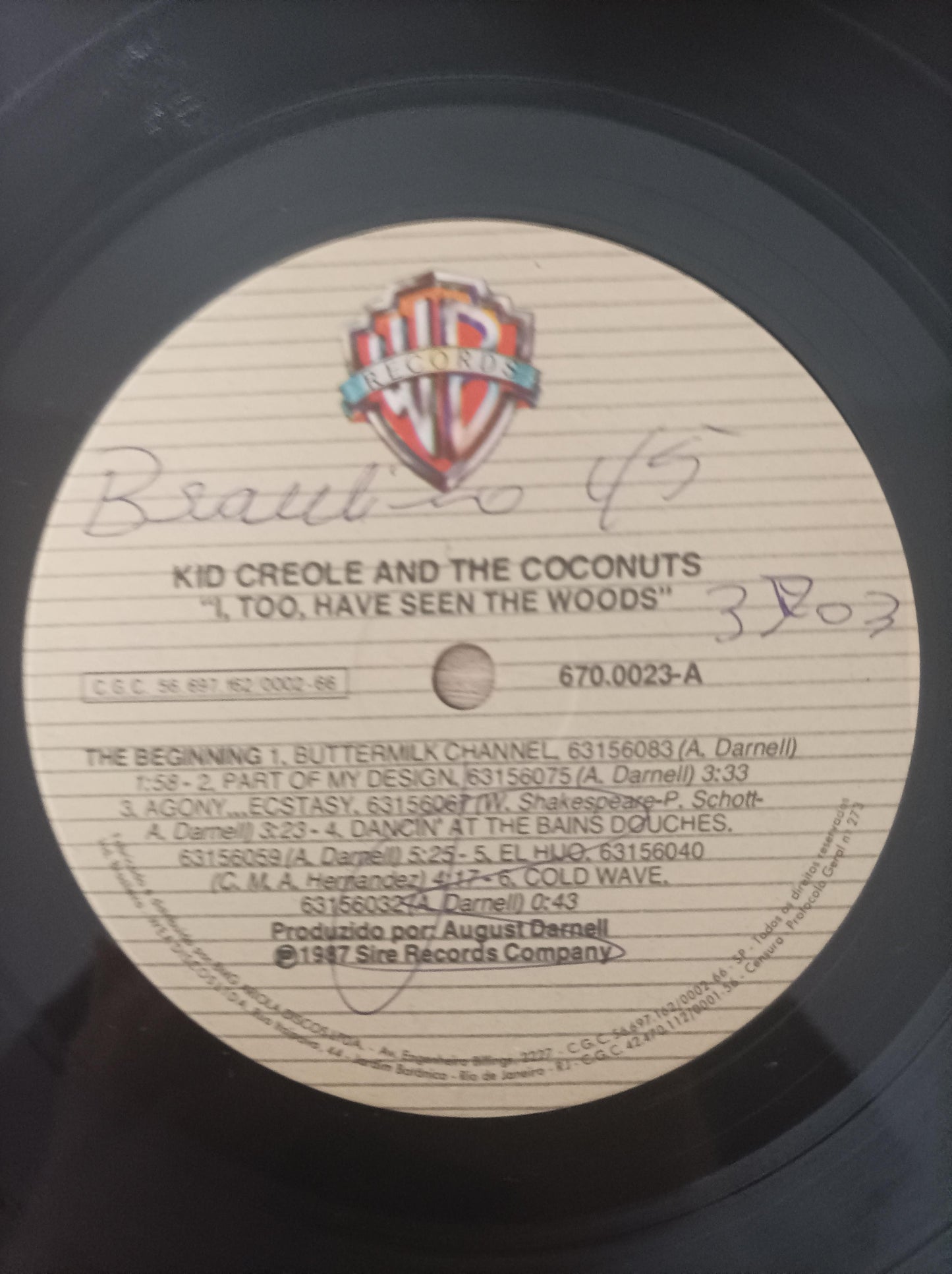 Disco Vinil Too Seen The Woods Kid Creole And The Coconuts A