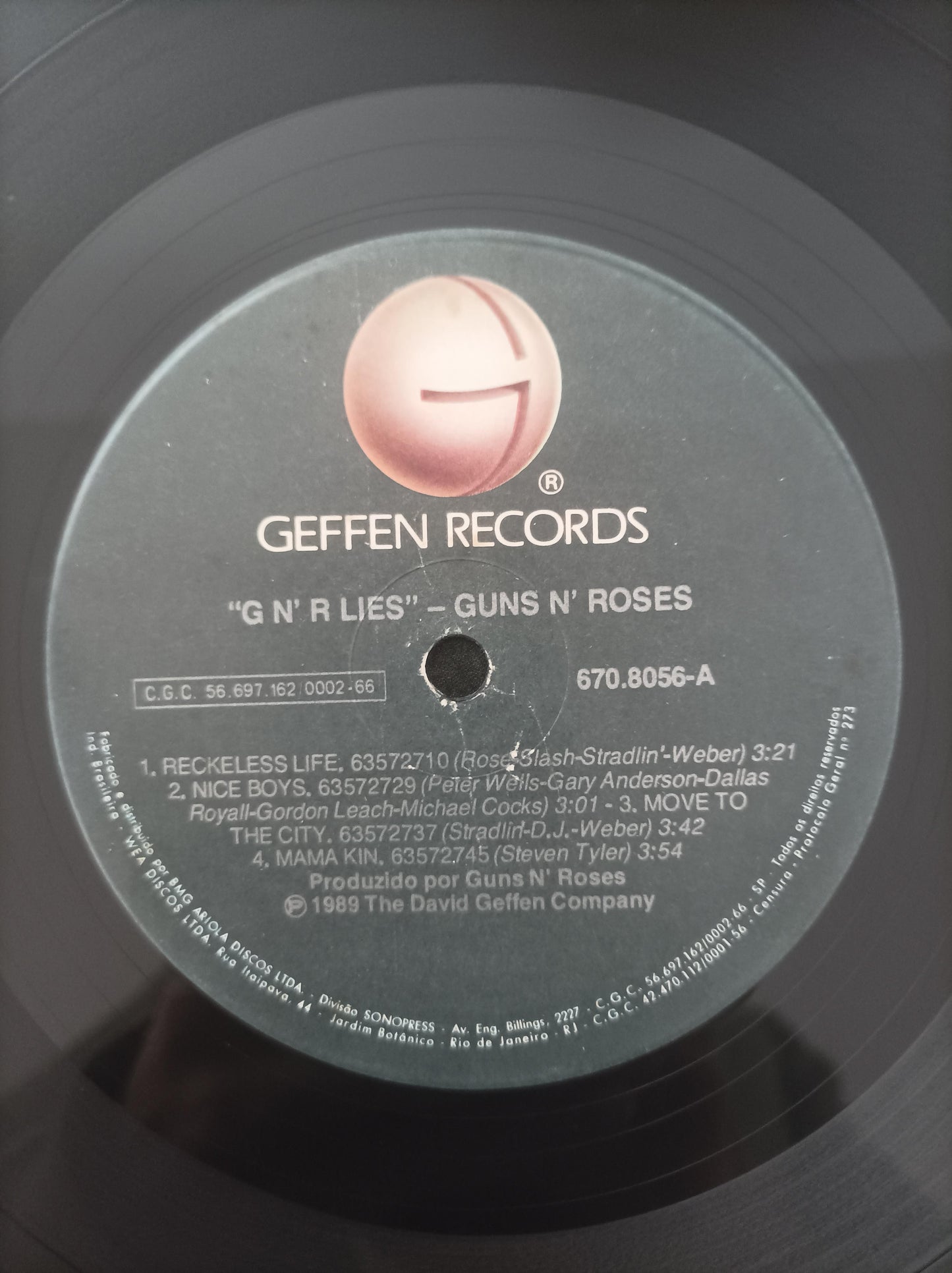 Lp Vinil Guns N' Roses G N' R Lies Com Encarte, Leia