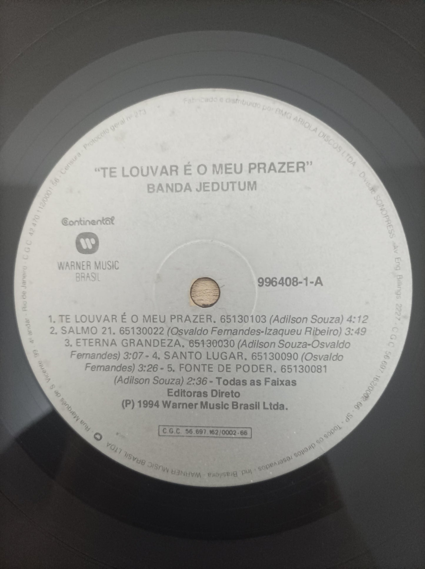 Lp Vinil Banda Jedutum Te Louvar É O Meu Prazer