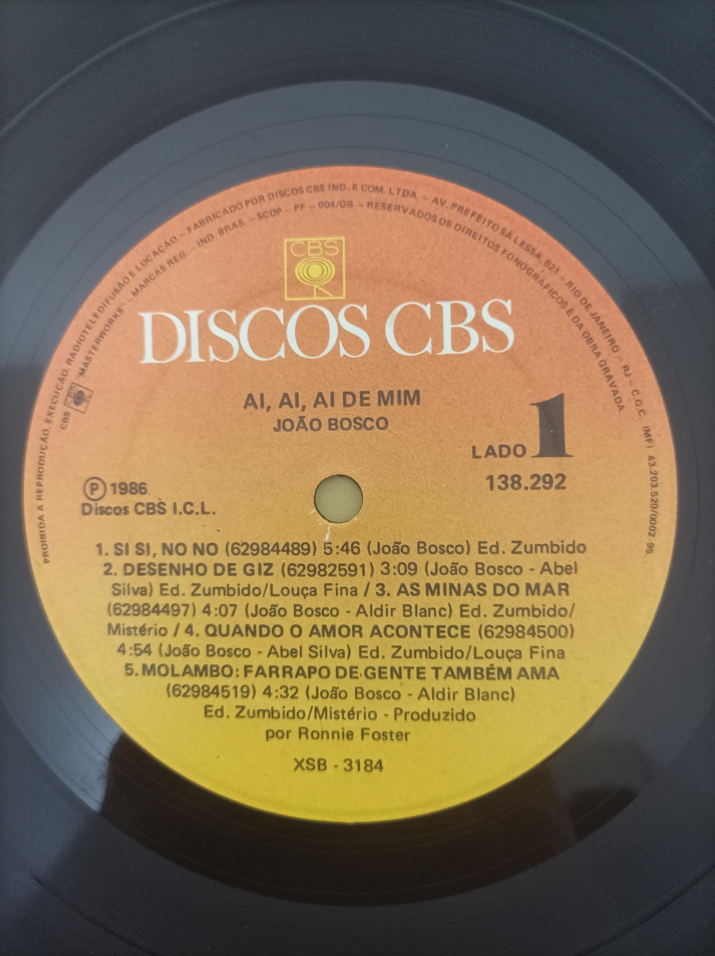 Lp Vinil João Bosco Ai, Ai, Ai De Mim Com Encarte