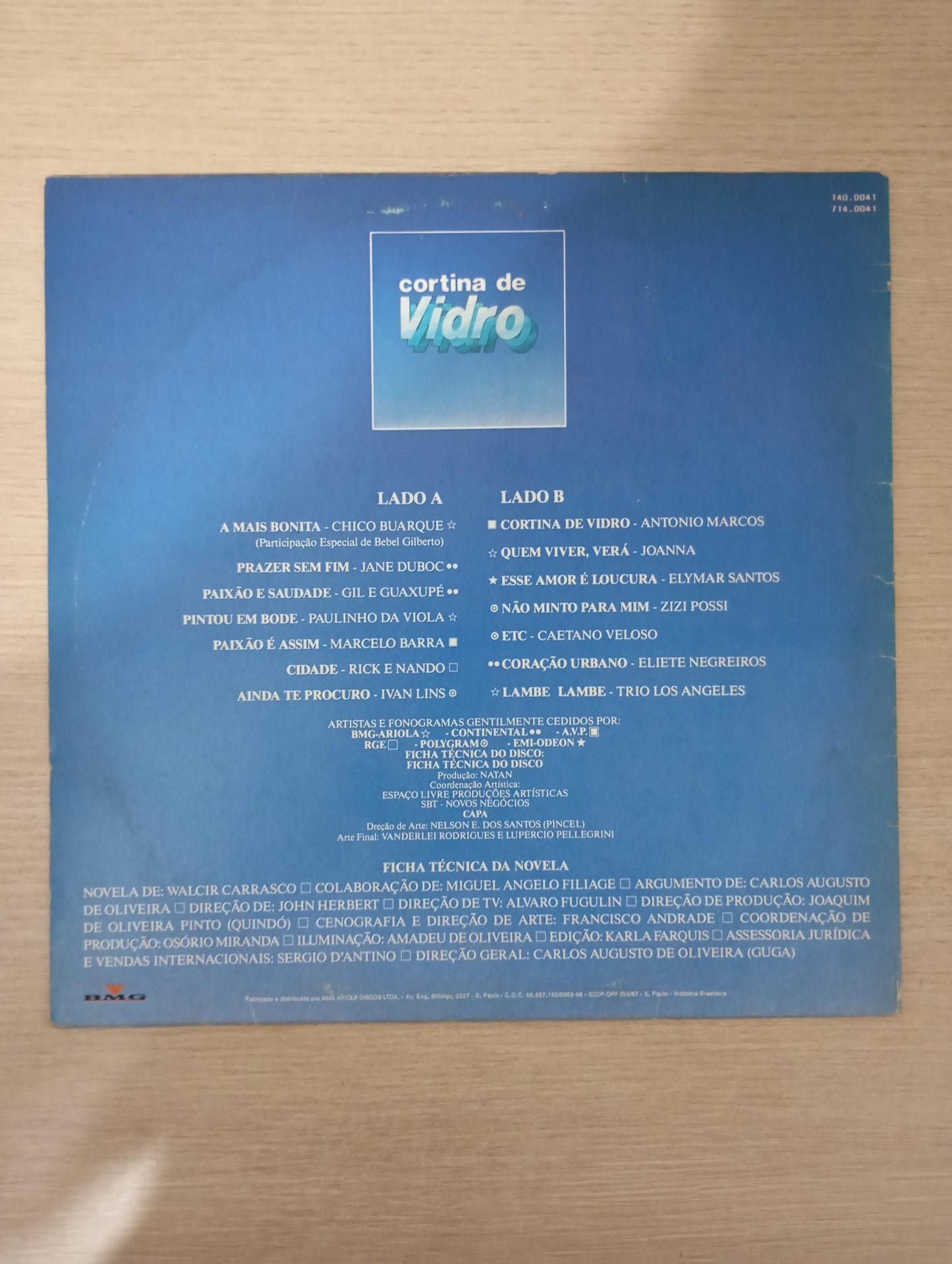 Lp Vinil Cortina De Vidro - Trilha Sonora Nacional