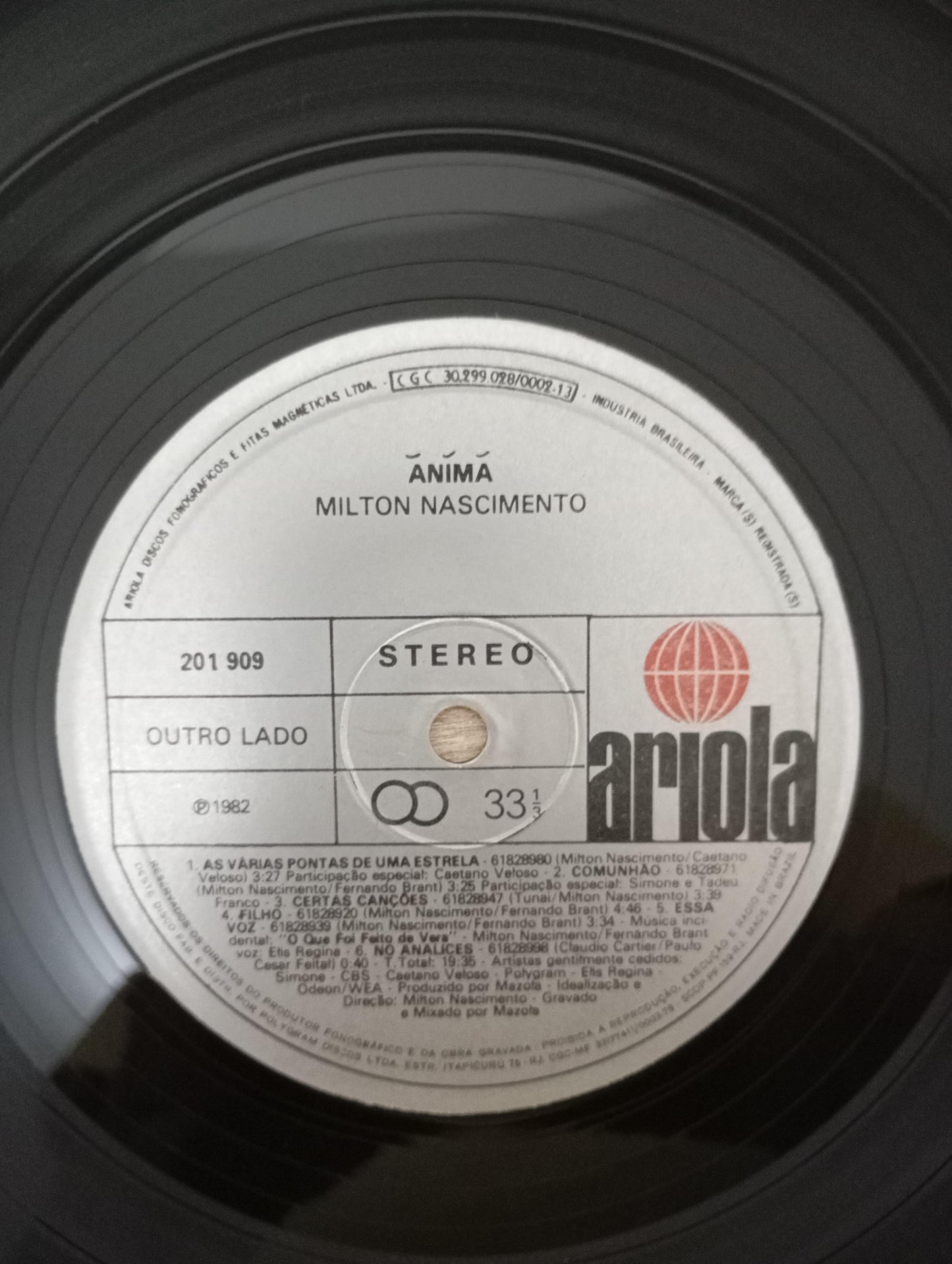 Lp Vinil Milton Nascimento Anima Com Encarte