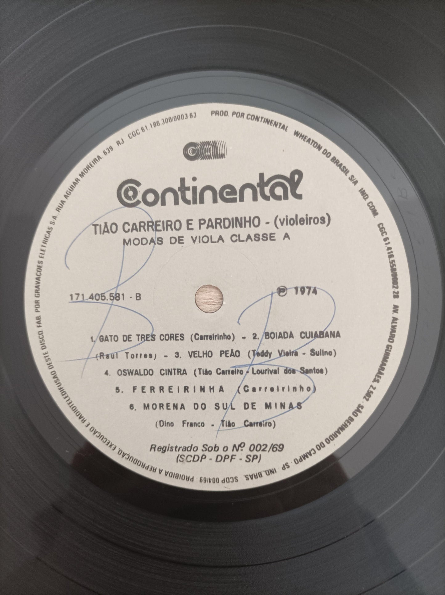Lp Vinil Tião Carreiro E Pardinho Modas De Viola Classe A