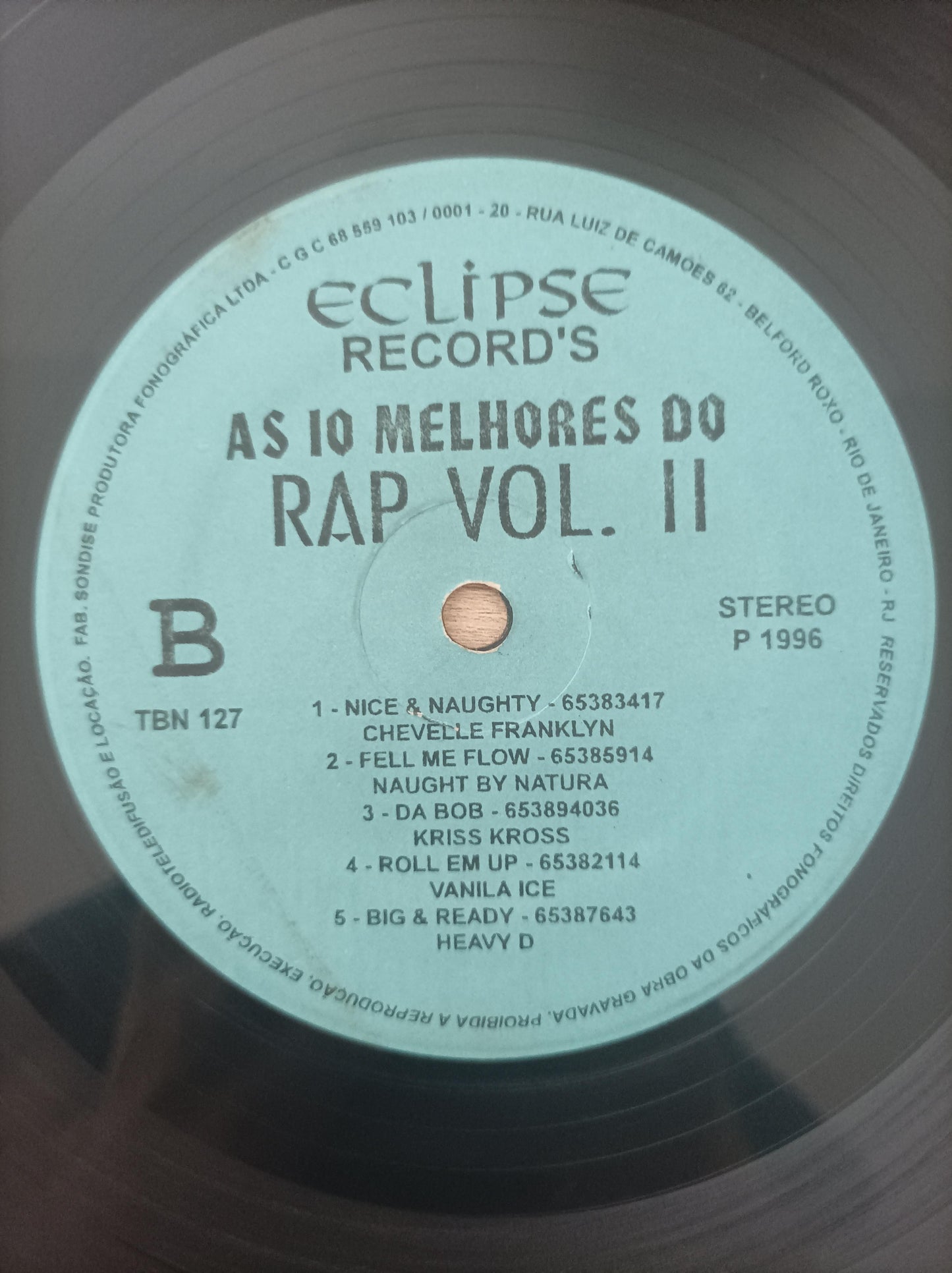 Disco Vinil do Rap Vol. 2 As 10 Melhores A