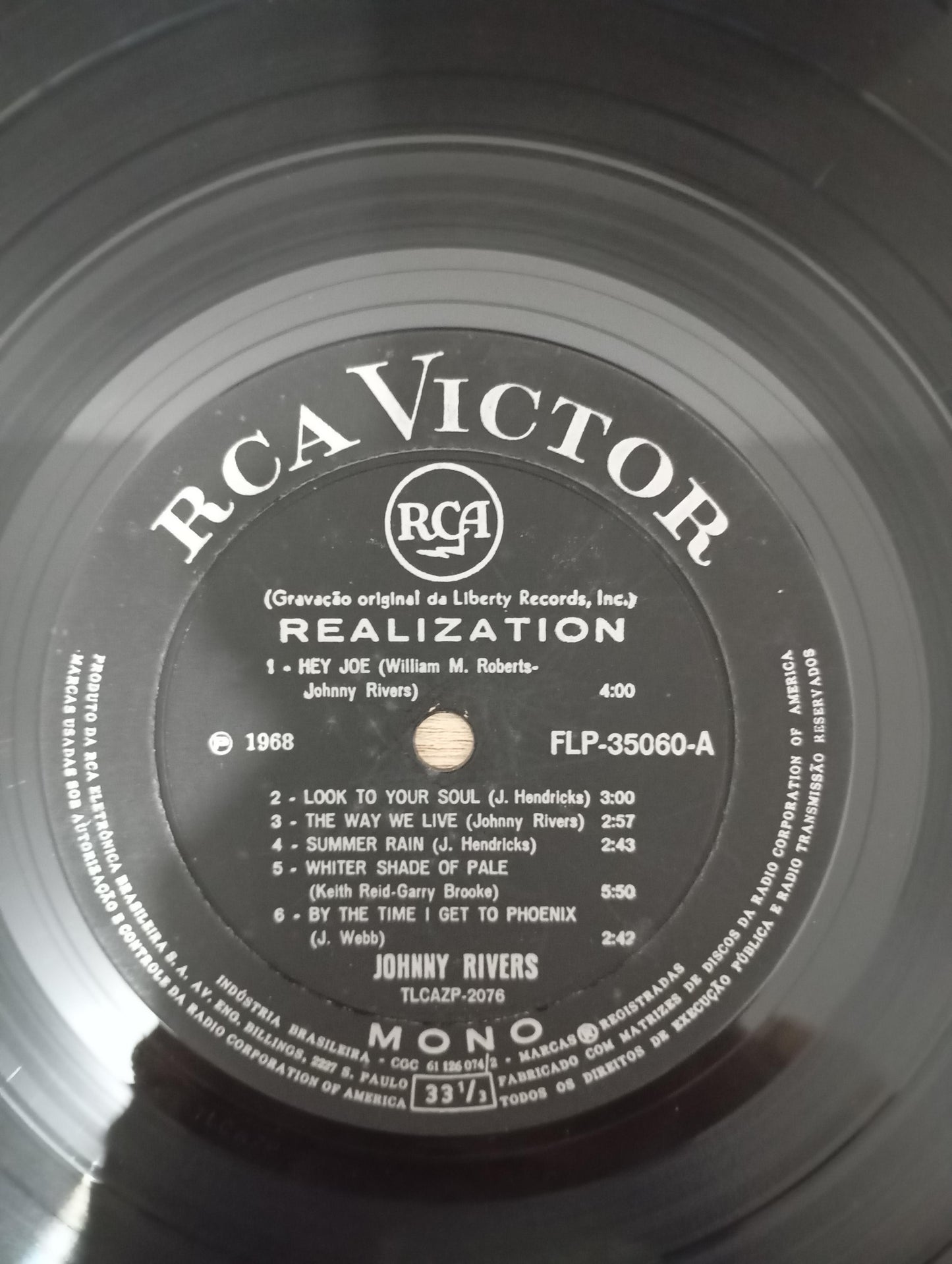 Disco Vinil Realization Johnny Rivers A