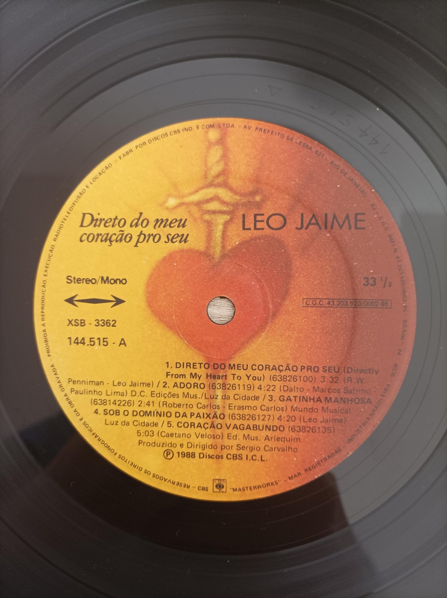 Lp Vinil Leo Jaime Direto Do Meu Coração Pro Seu