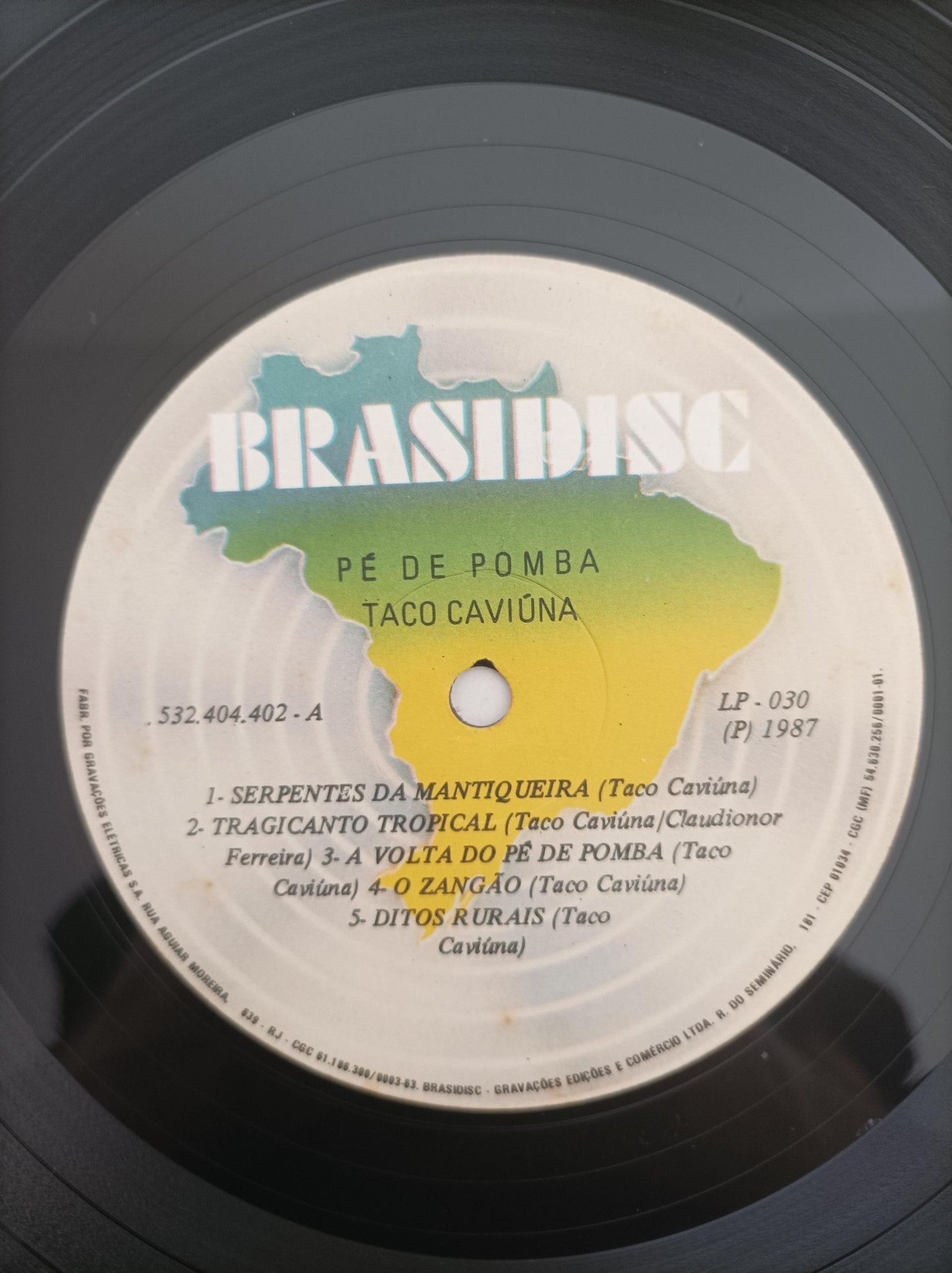 Lp Vinil Taco Caviúna Pé De Pomba Com Encarte