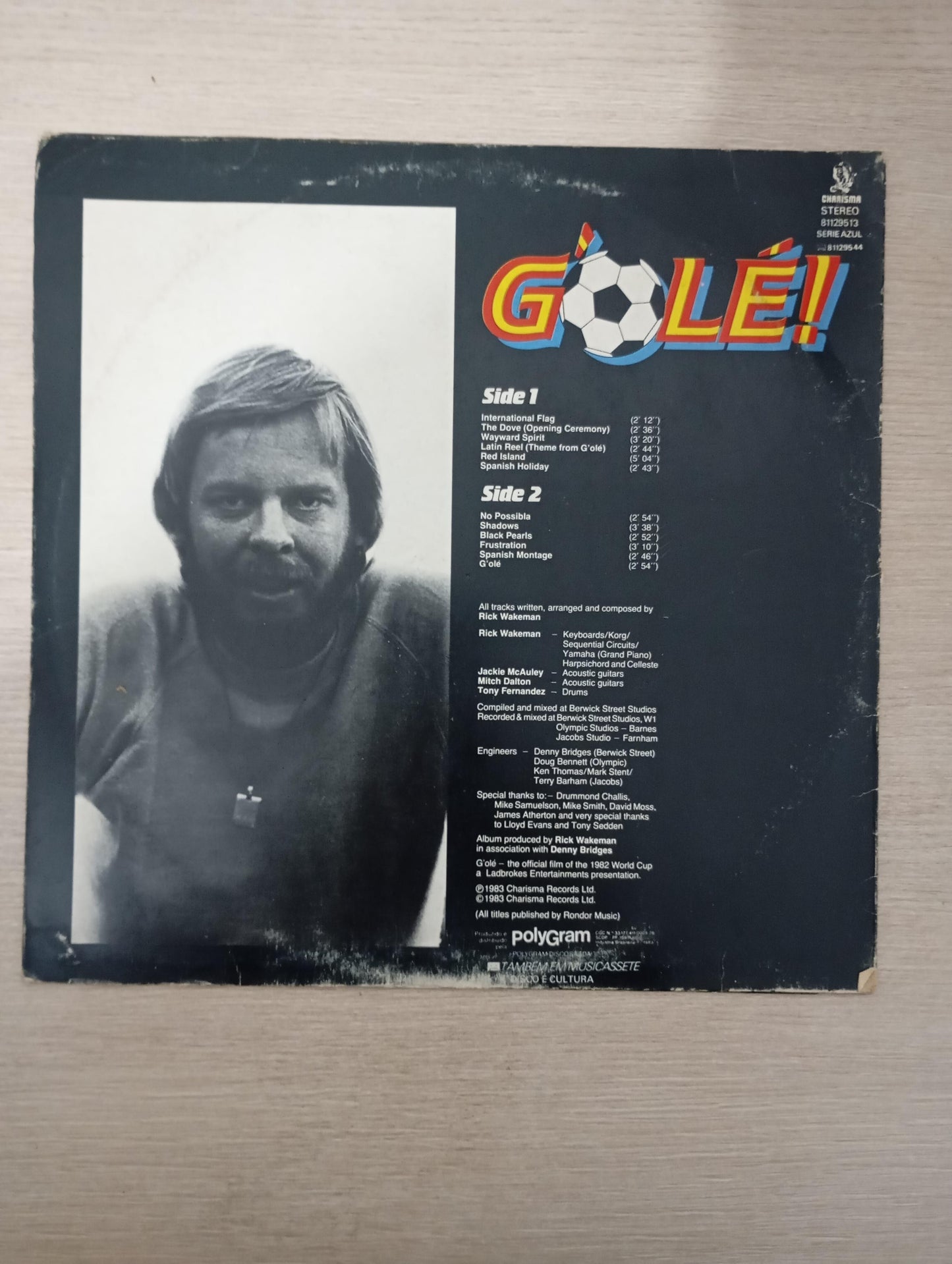 Lp Vinil Rick Wakeman G'Olé! Official Film World Cup 1982