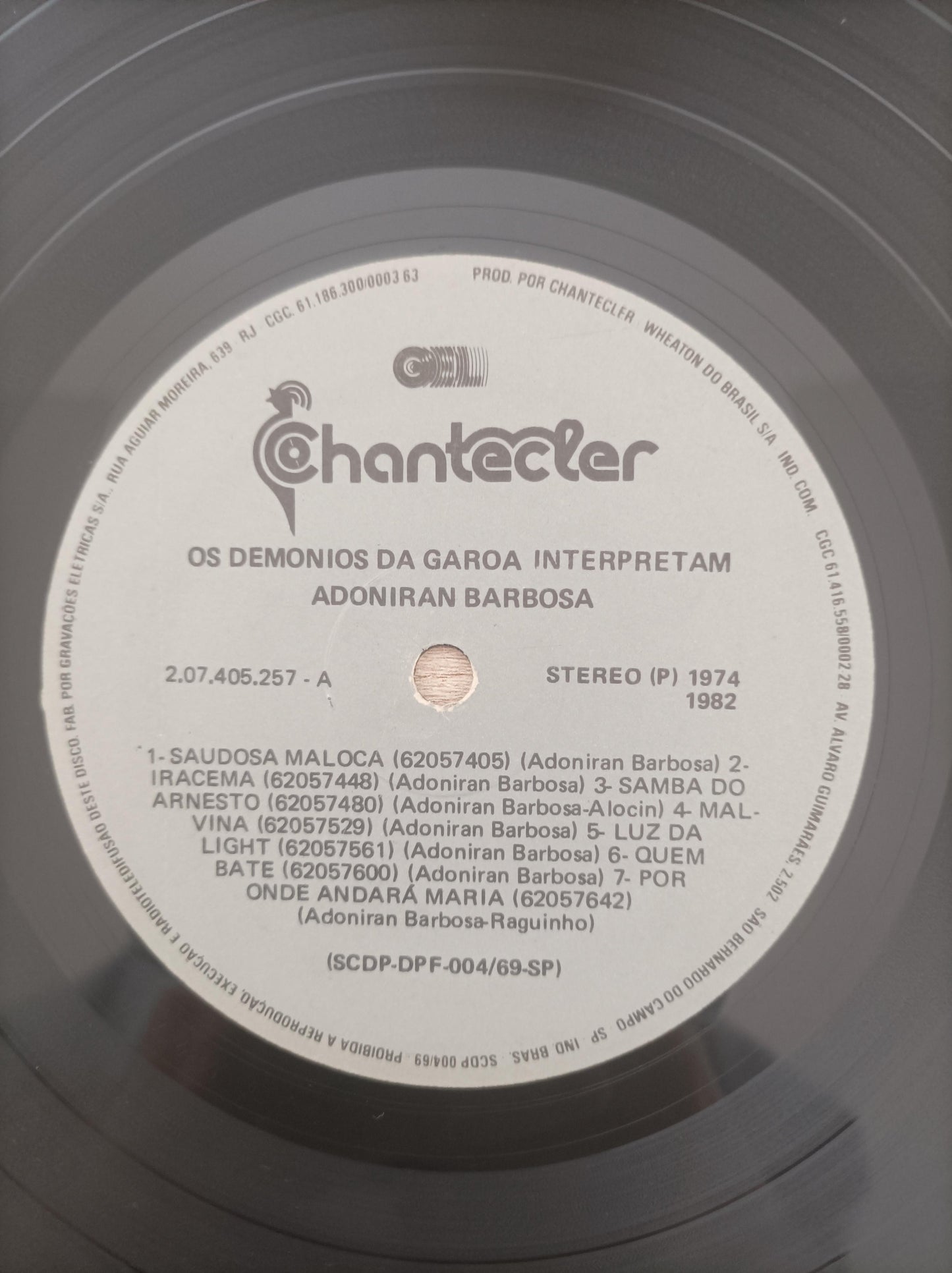 Lp Vinil Os Demônios Da Garoa Interpretam Adoniran Barbosa