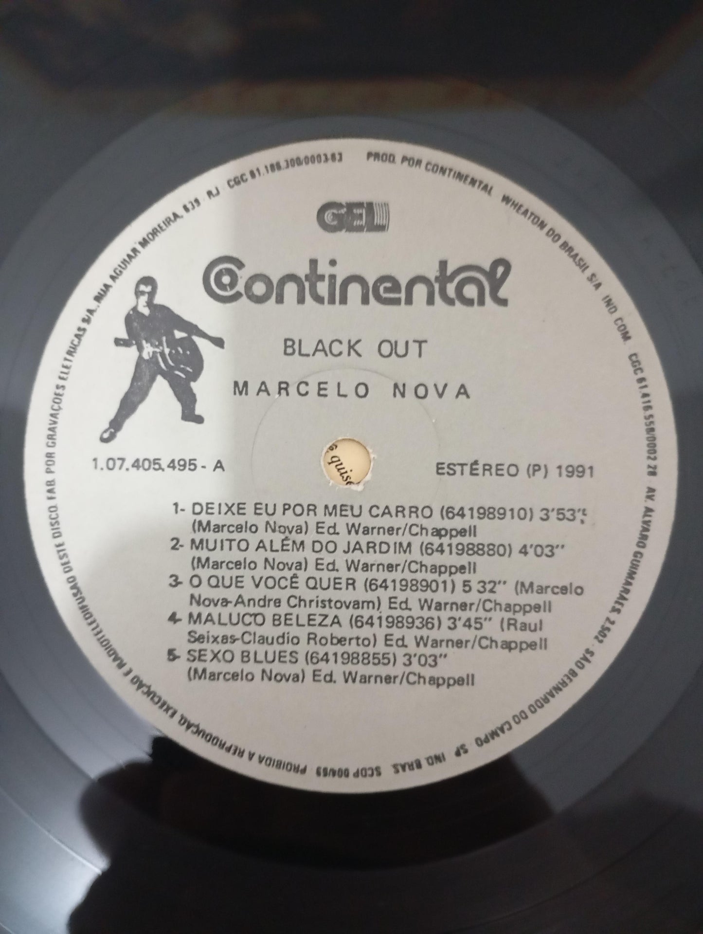 Lp Vinil Marcelo Nova Blackout Com Encarte