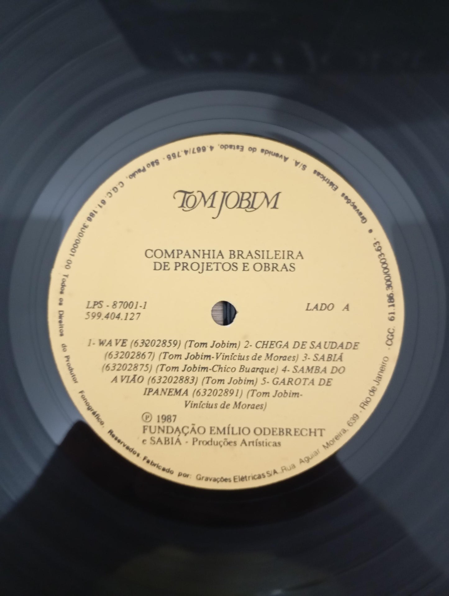 Lp Vinil Tom Jobim CBPO 1987 Duplo, Leia