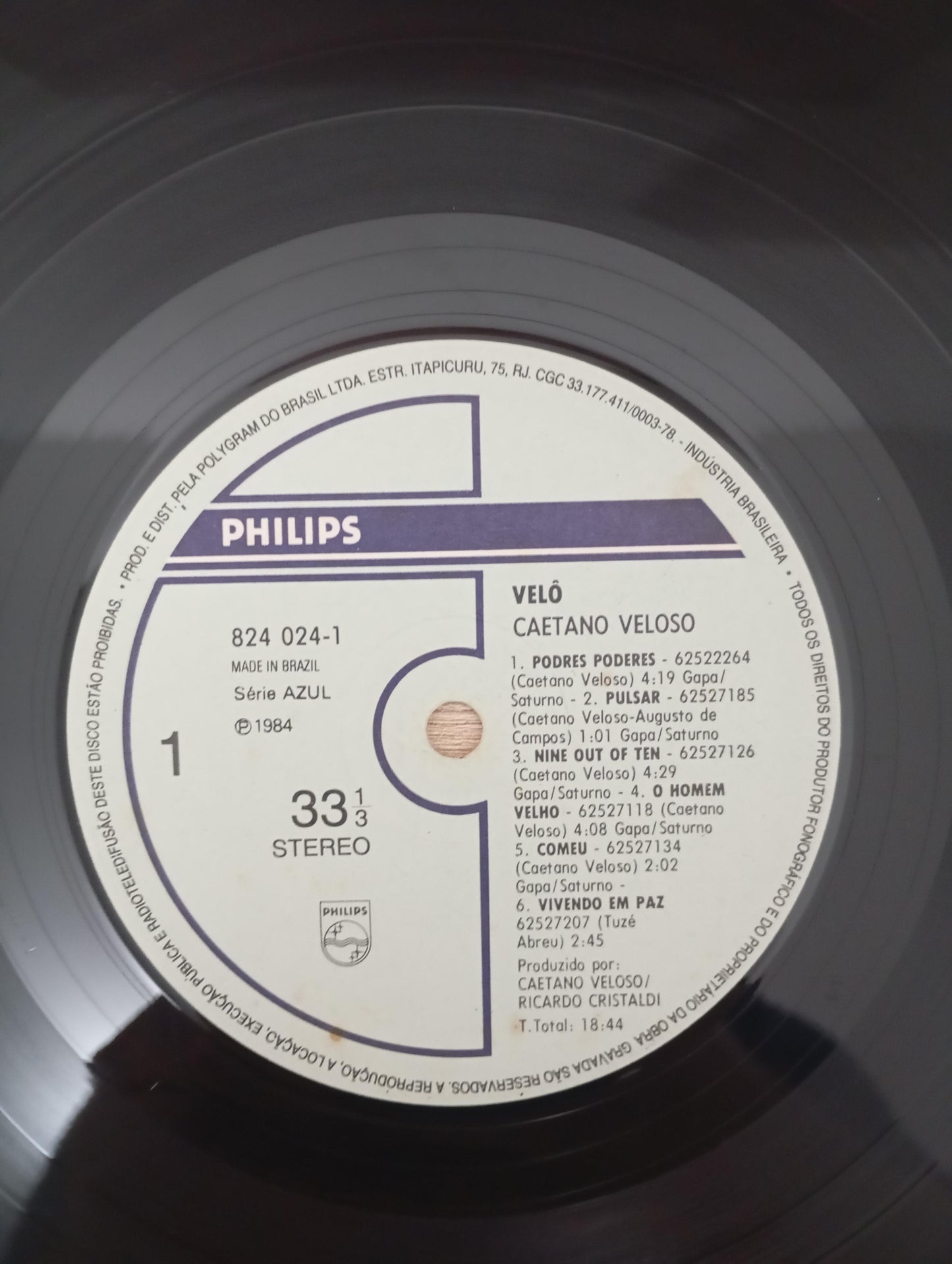 Disco Vinil Velô Caetano Veloso A