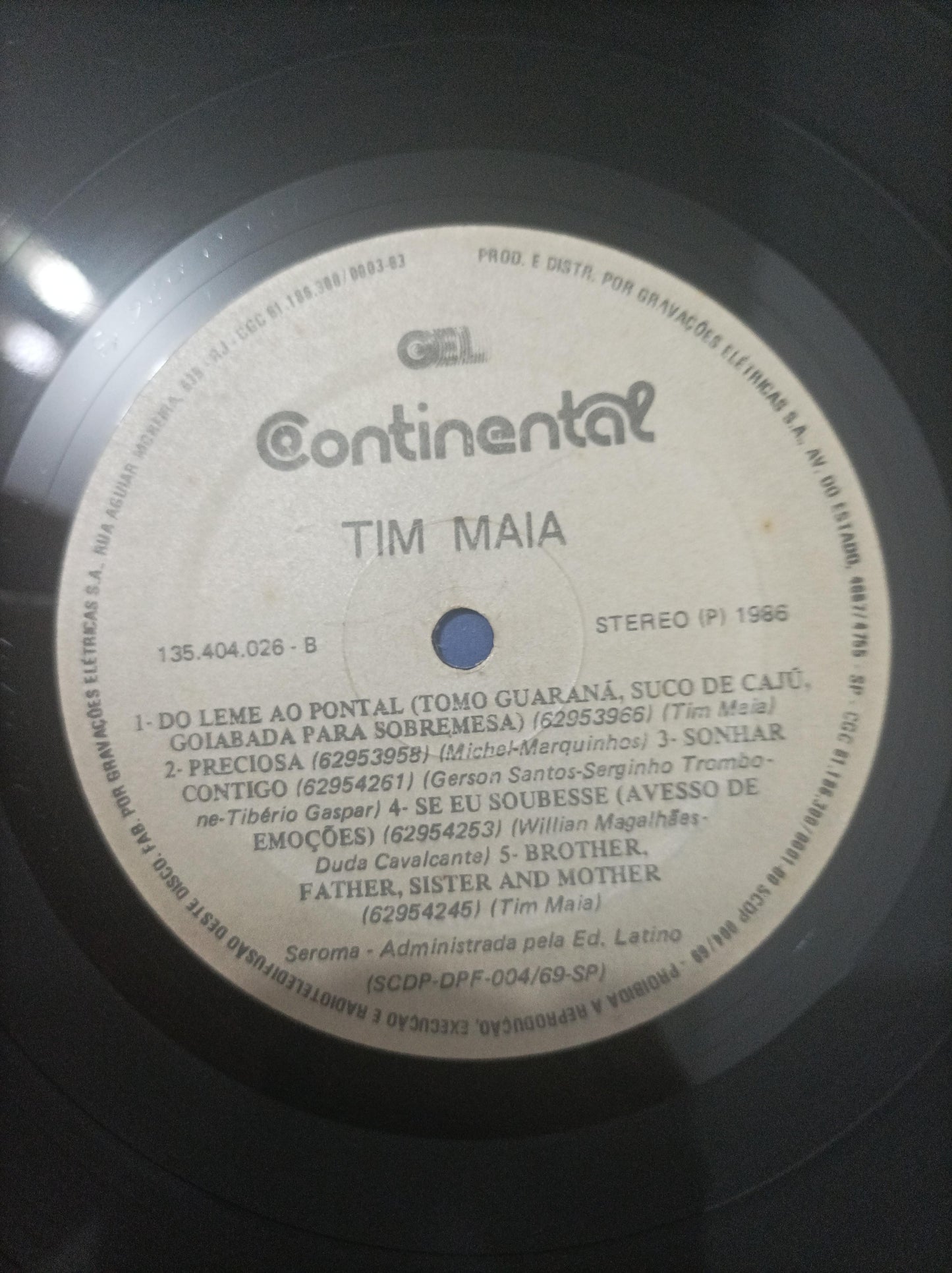 Lp Vinil Tim Maia 1986 Com Encarte