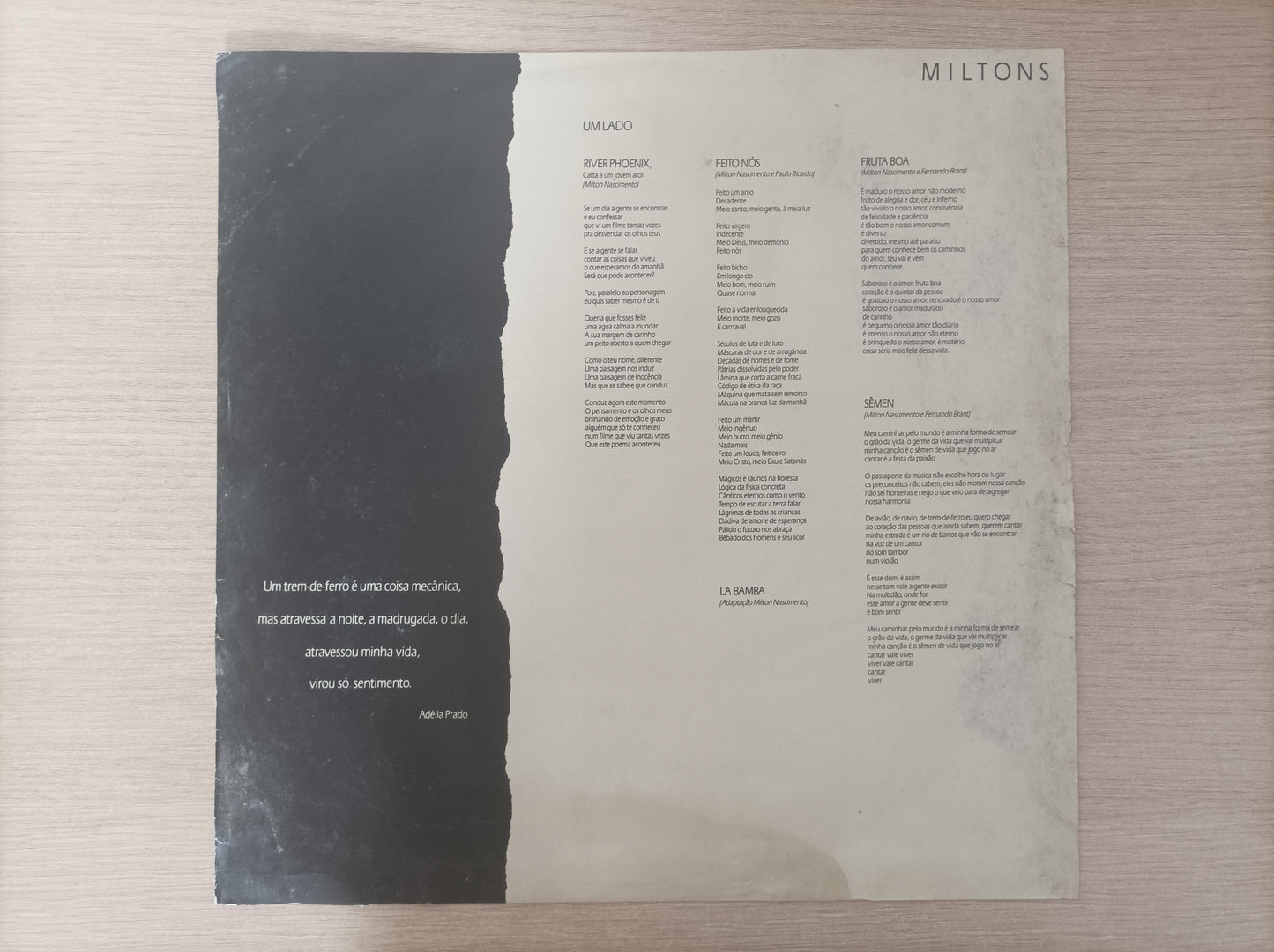 Lp Vinil Milton Nascimento Miltons Com Encarte