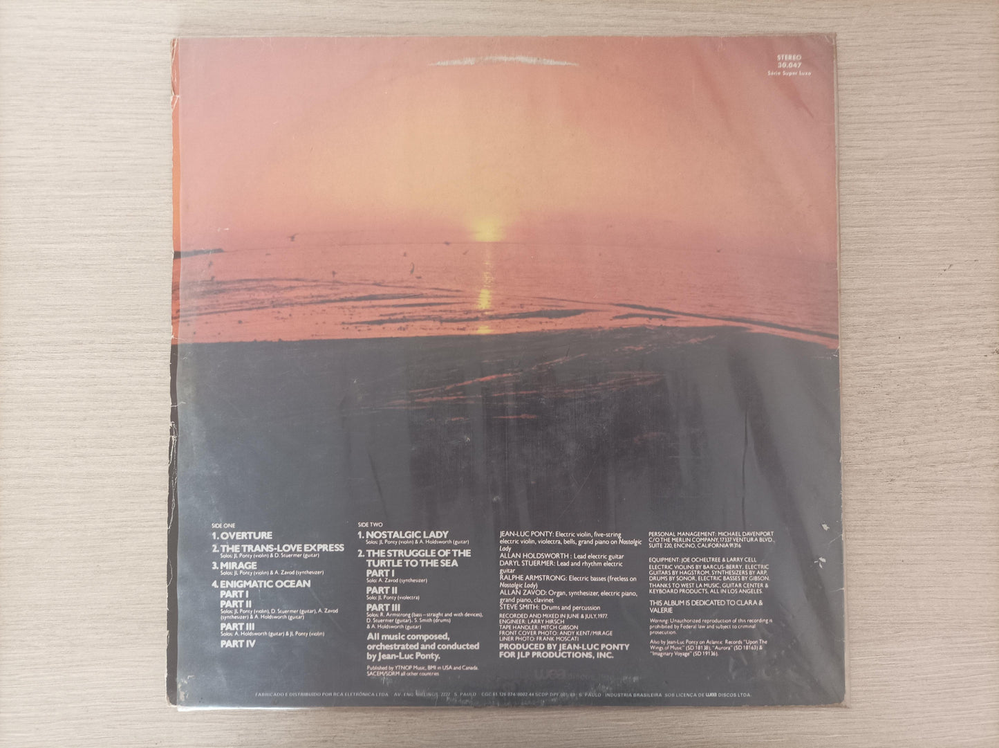 Lp Vinil Jean-Luc Ponty Enigmatic Ocean