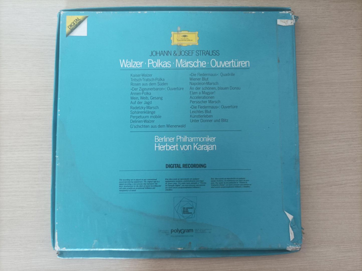 Lp Vinil Berliner Philharmonik Johann & Josef Triplo Encarte