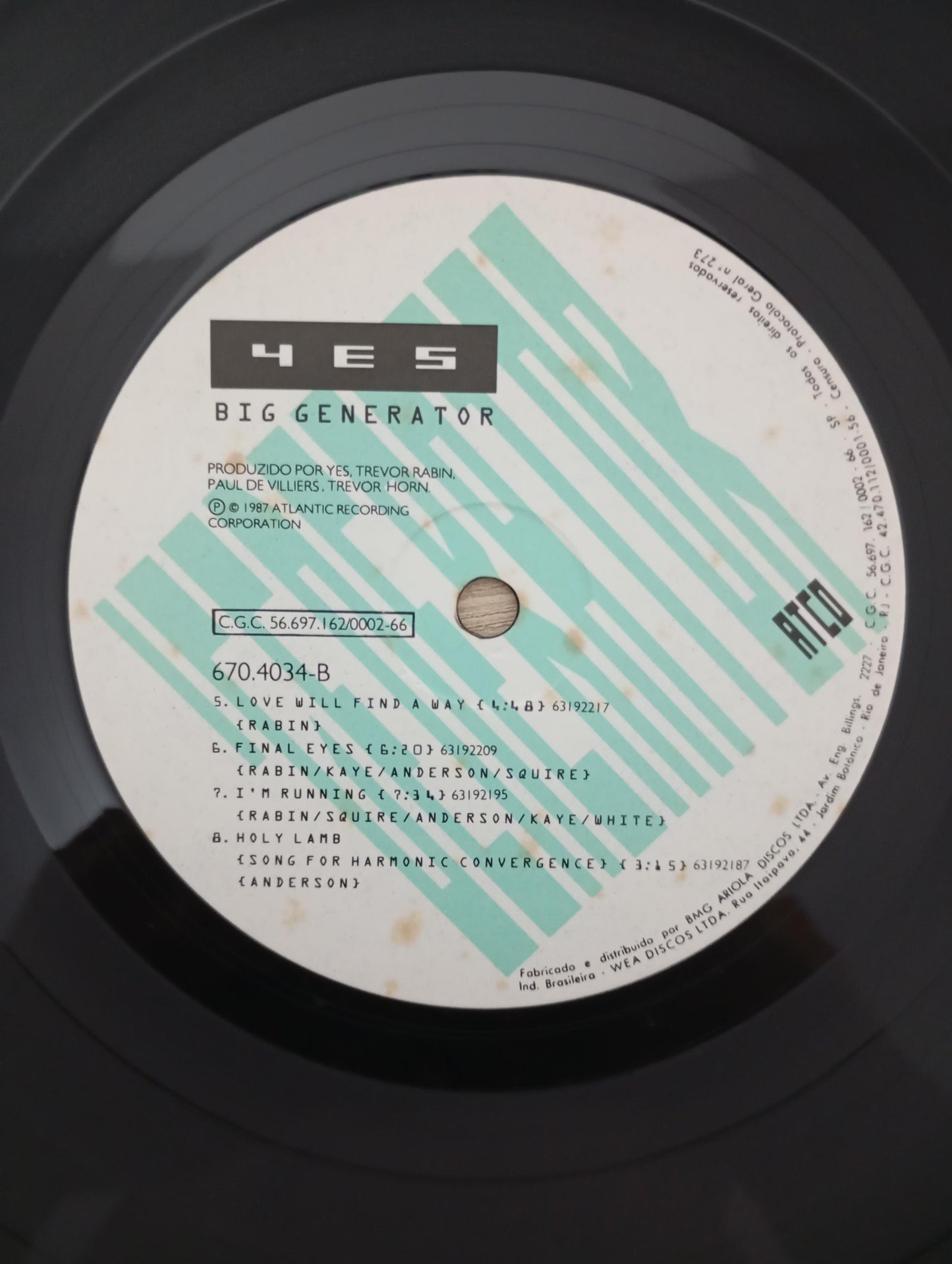 Lp Vinil Yes Big Generator Com Encarte