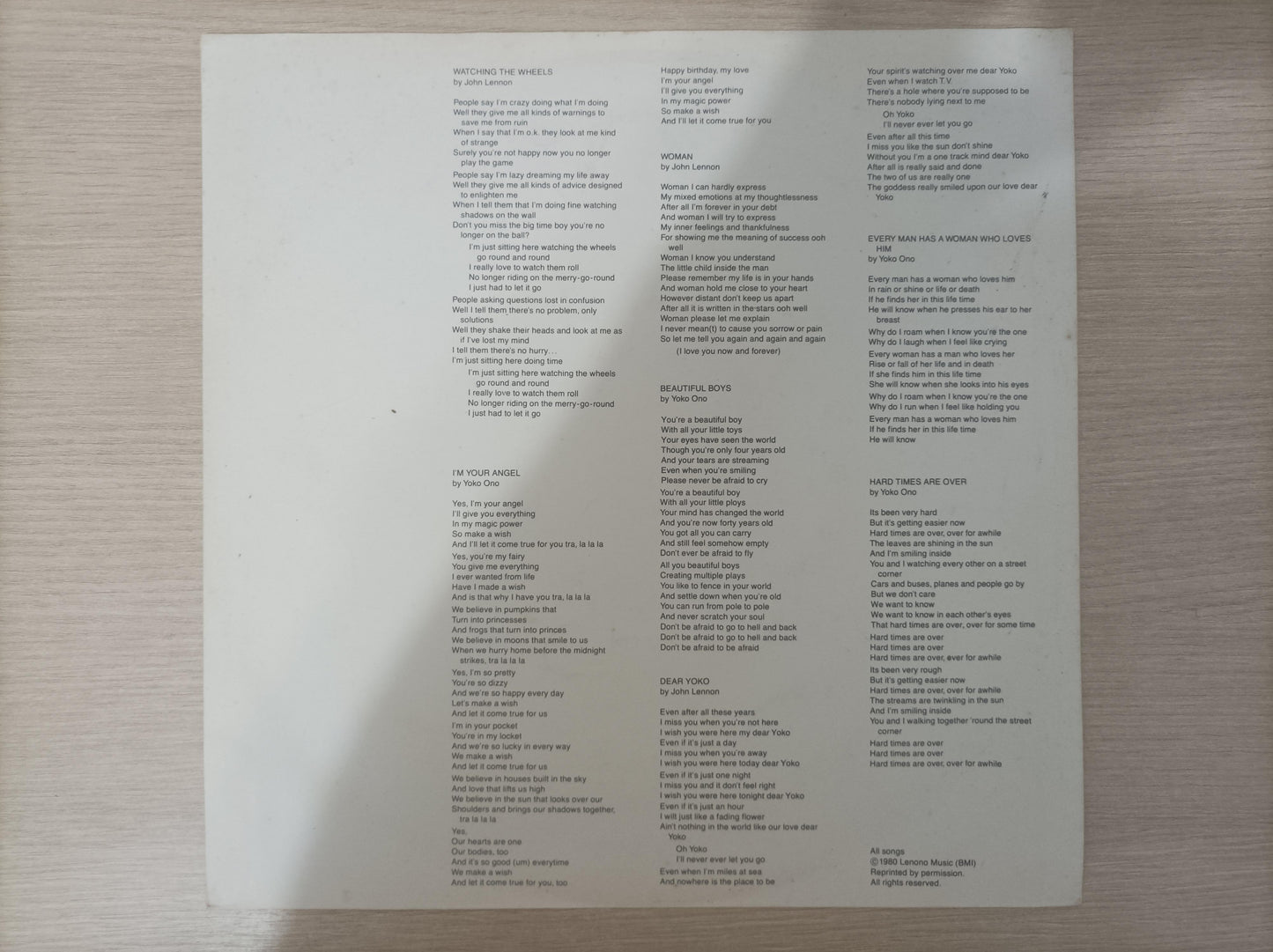 Lp Vinil John Lennon & Yoko Ono Double Fantasy Com Encarte