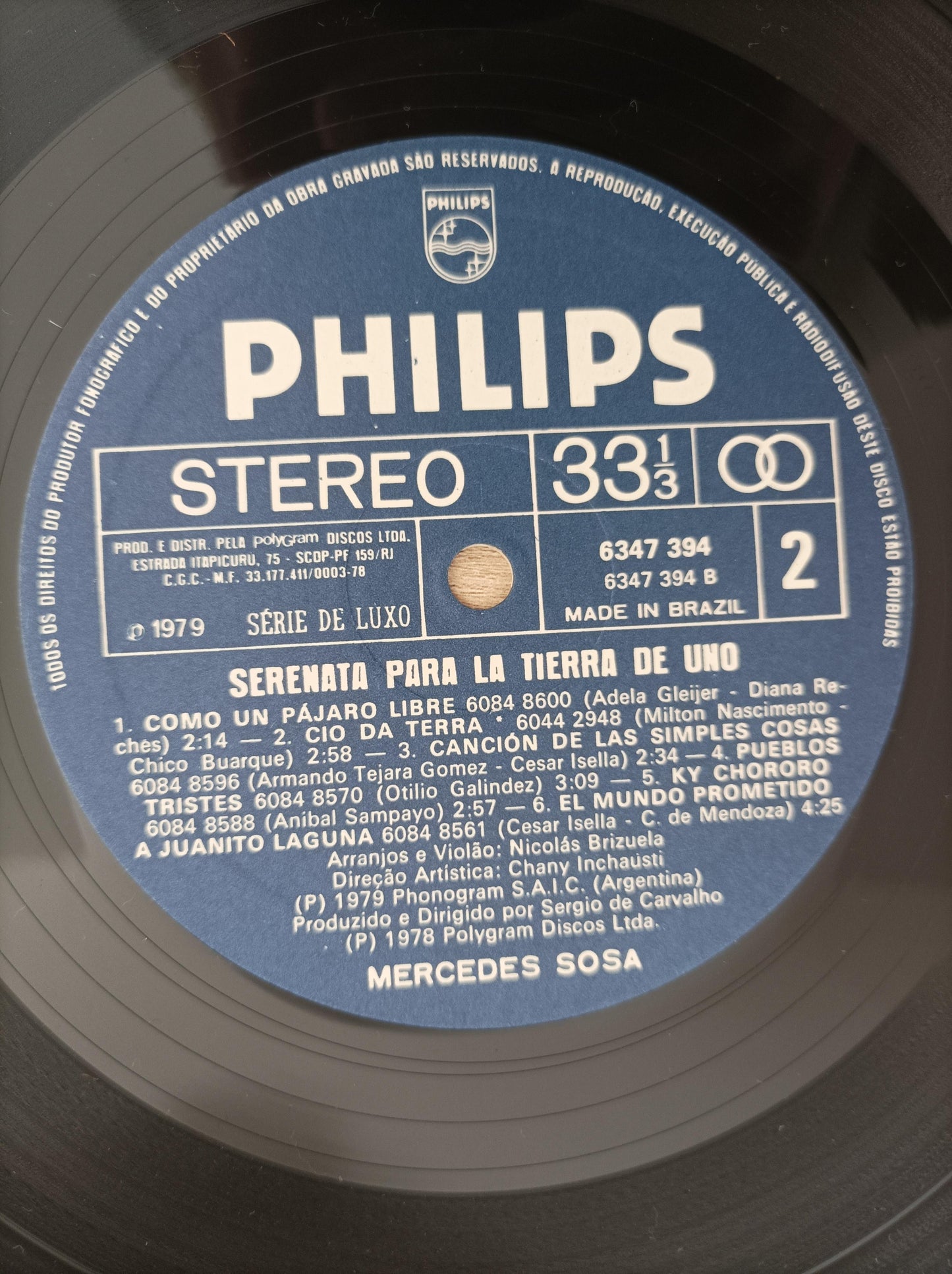 Lp Vinil Mercedes Sosa Serenata Para La Tierra De Uno