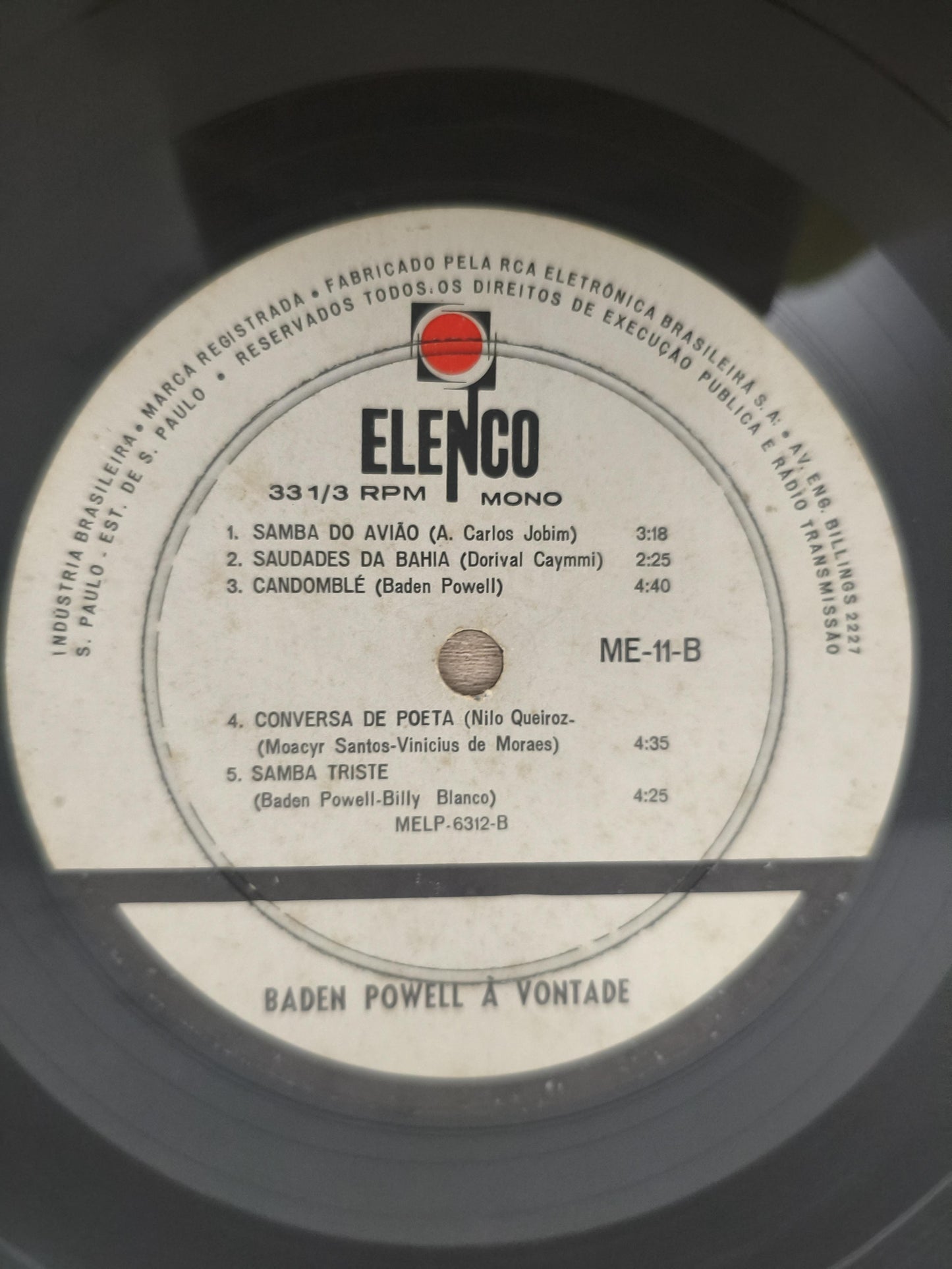 Lp Vinil Baden Powell À Vontade