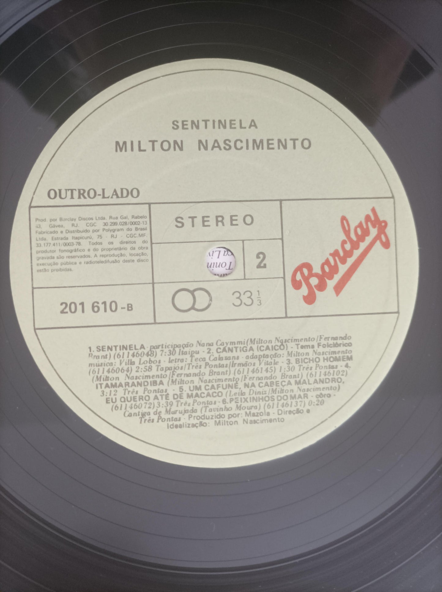 Lp Vinil Milton Nascimento Sentinela Com Encarte