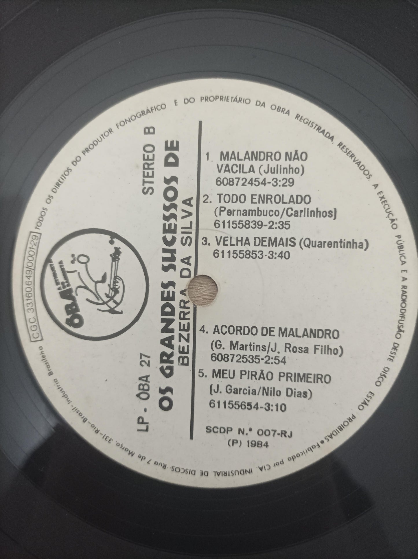 Lp Vinil Bezerra Da Silva Os Grandes Sucessos de