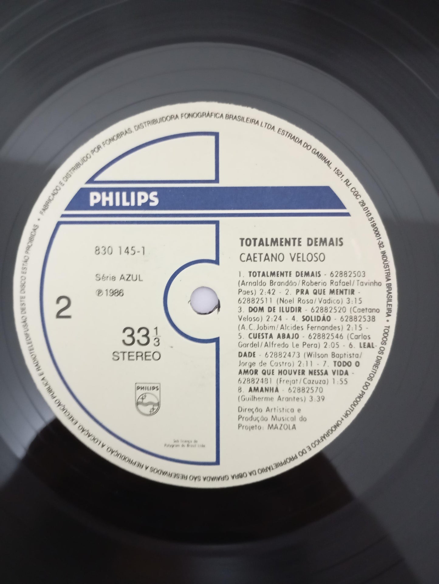 Lp Vinil Caetano Veloso Totalmente Demais Com Encarte
