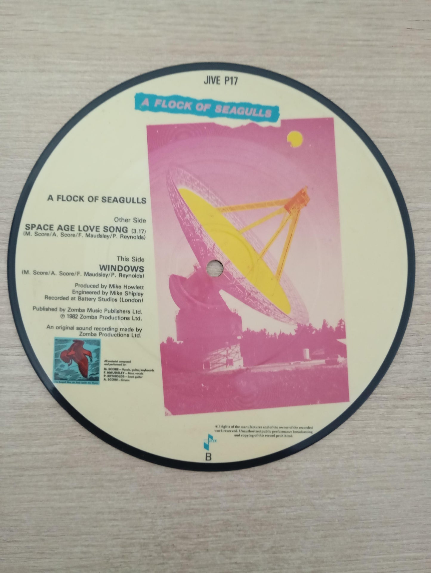 Compacto Vinil Pic Disc A Flock Of Seagulls Space Age Imp UK