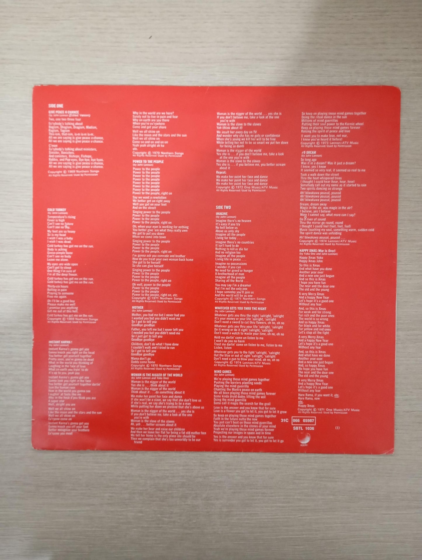 Lp Vinil John Lennon Shaved Fish Com Encarte
