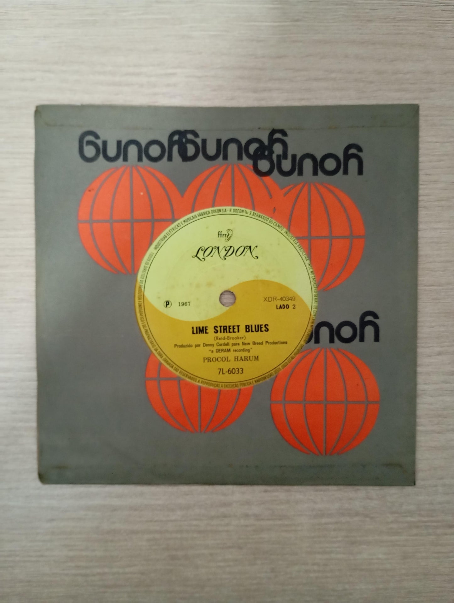 Vinil Compacto Procol Harum A Whiter Shade Of Pale / Lime