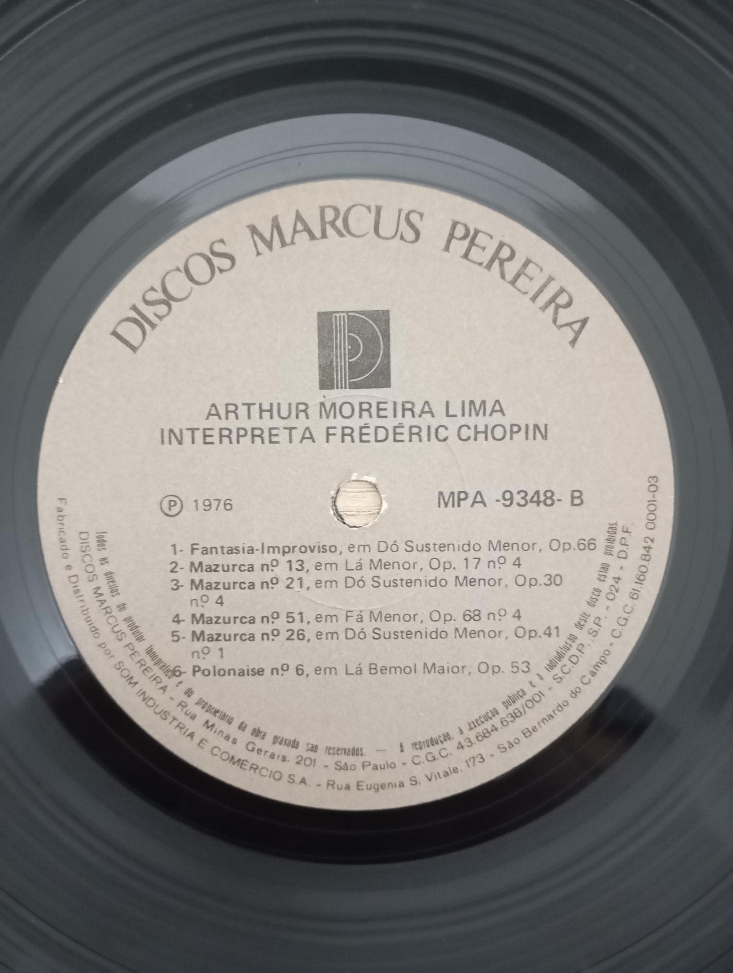 Lp Vinil Arthur Moreira Lima Interpreta Chopin Duplo