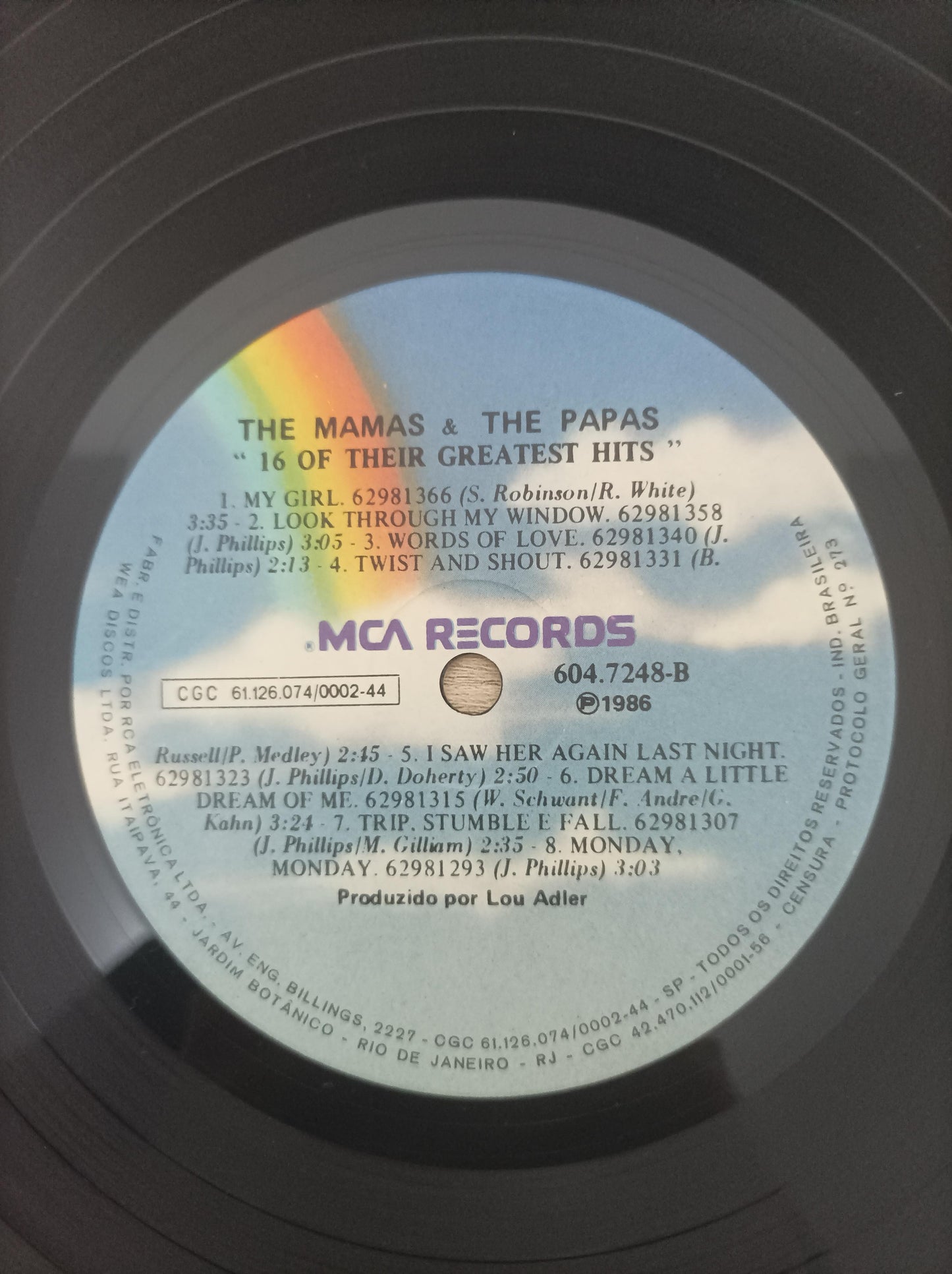Lp Vinil The Mamas & The Papas 16 Of Their Greatest Hits