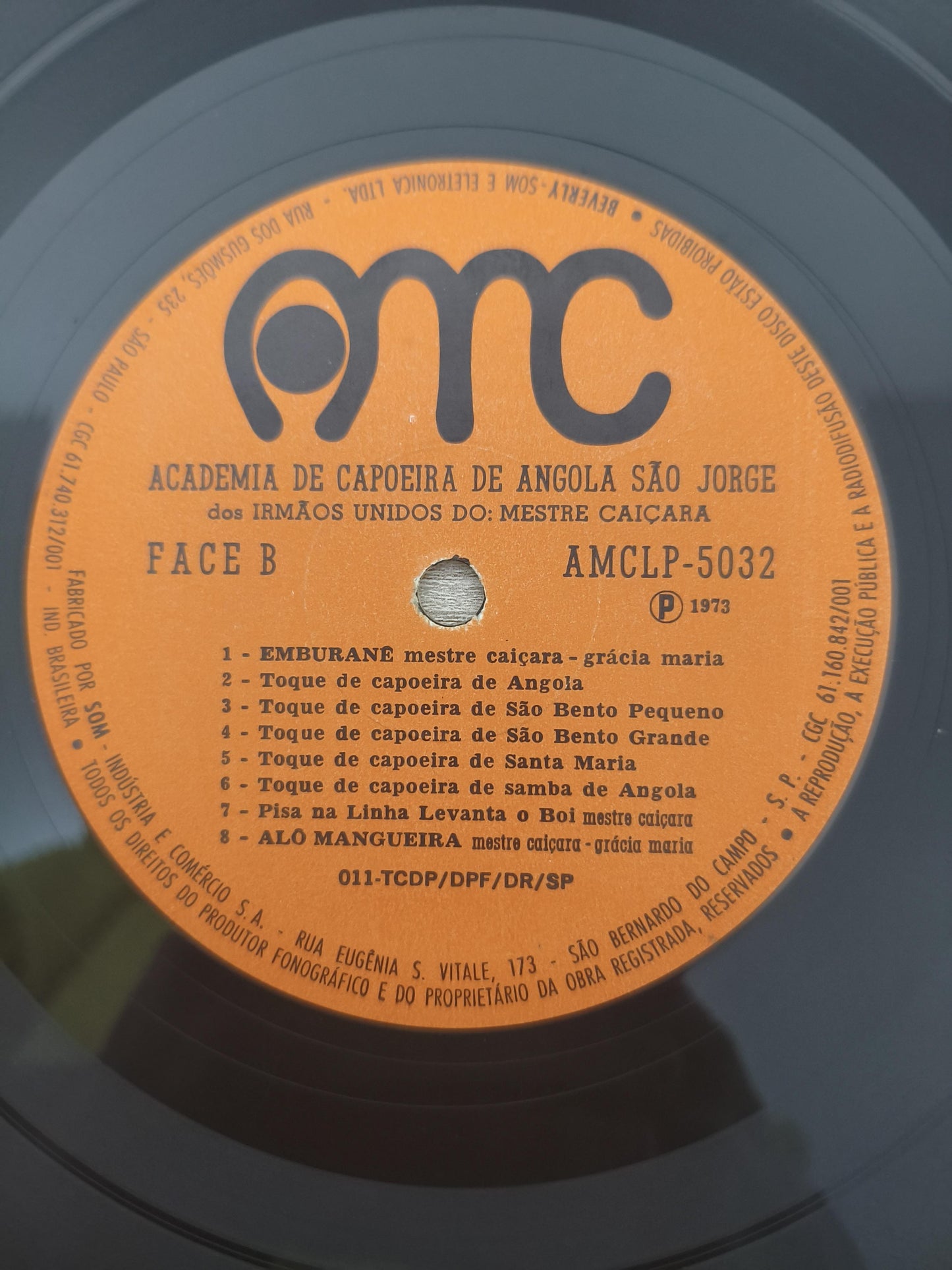 Lp Vinil Mestre Caiçara Academia Capoeira Angola São Jorge