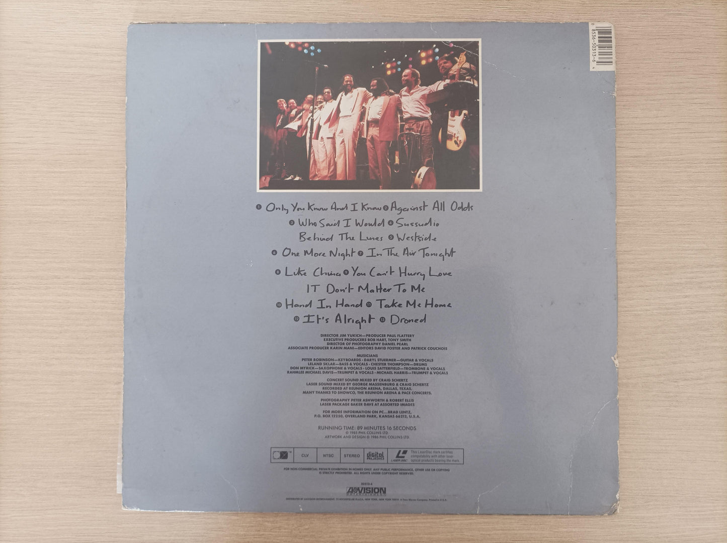 LD LaserDisc Phil Collins No Ticket Required Importado