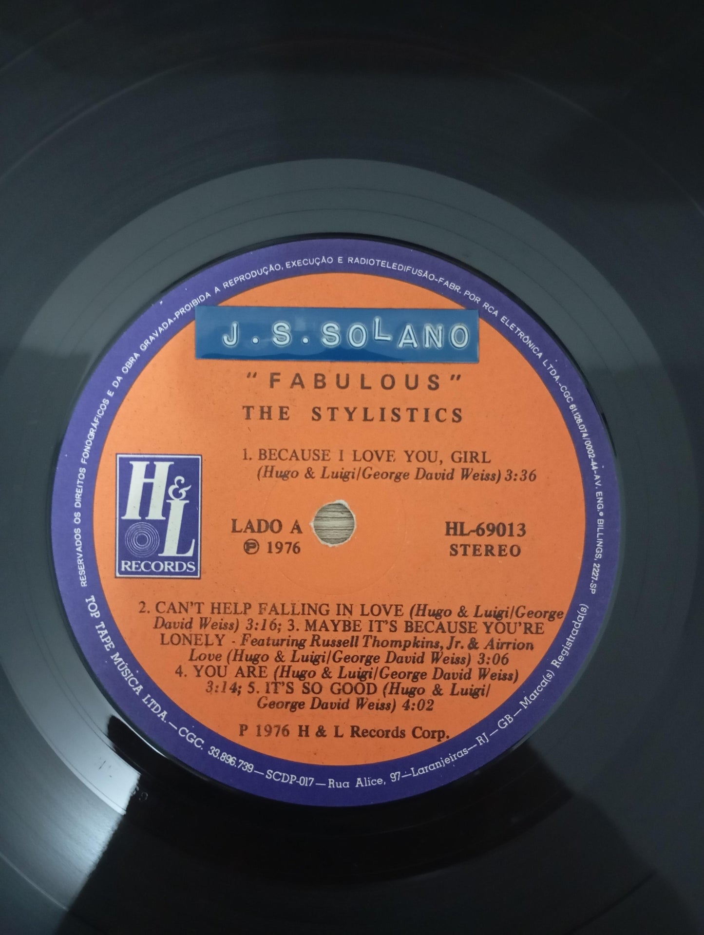 Lp Vinil The Stylistics Fabulous