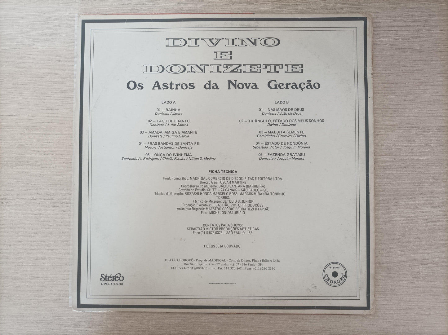 Lp Vinil Divino e Donizete Vol. 6