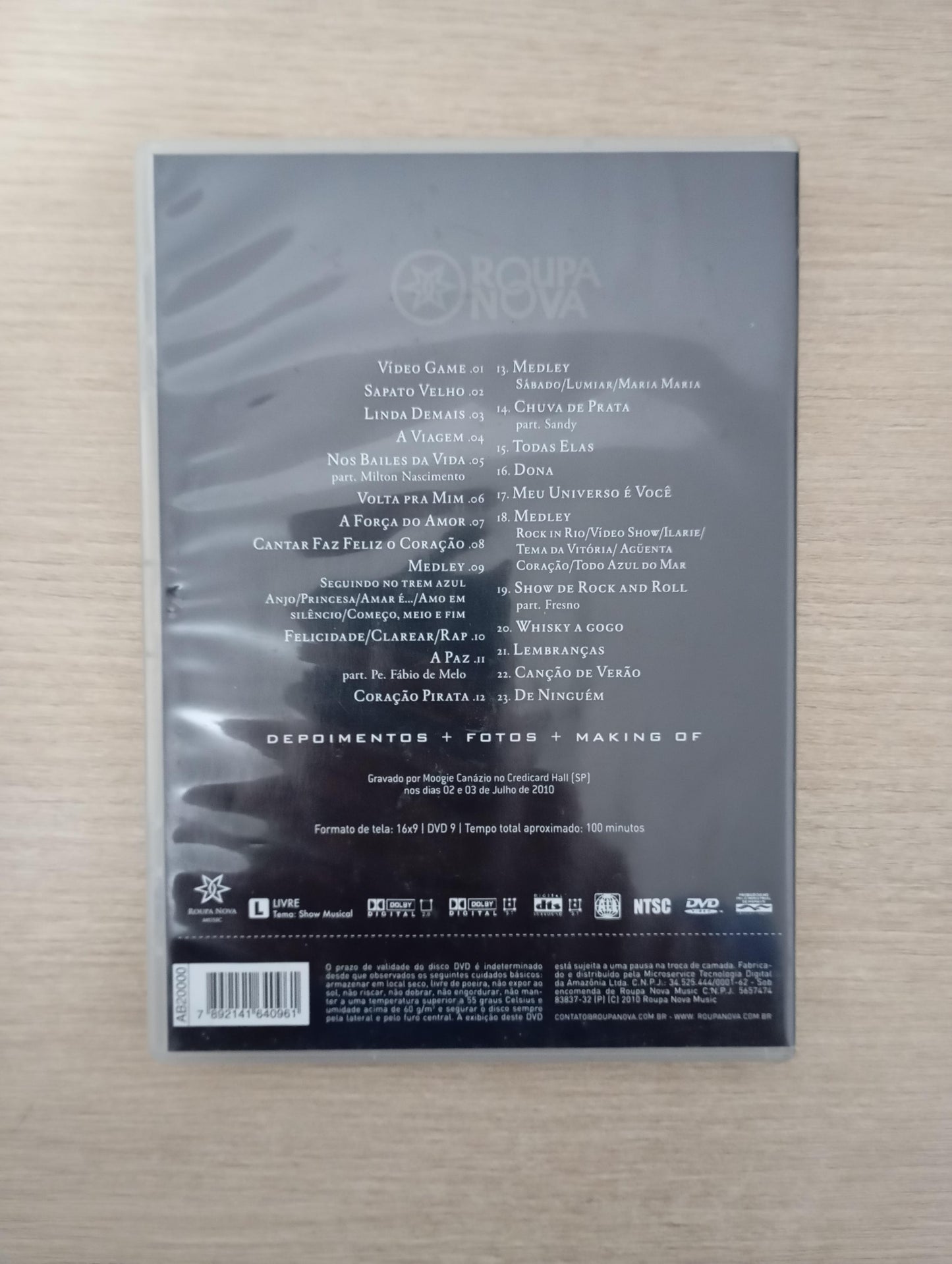 DVD Roupa Nova 30 Anos Ao Vivo